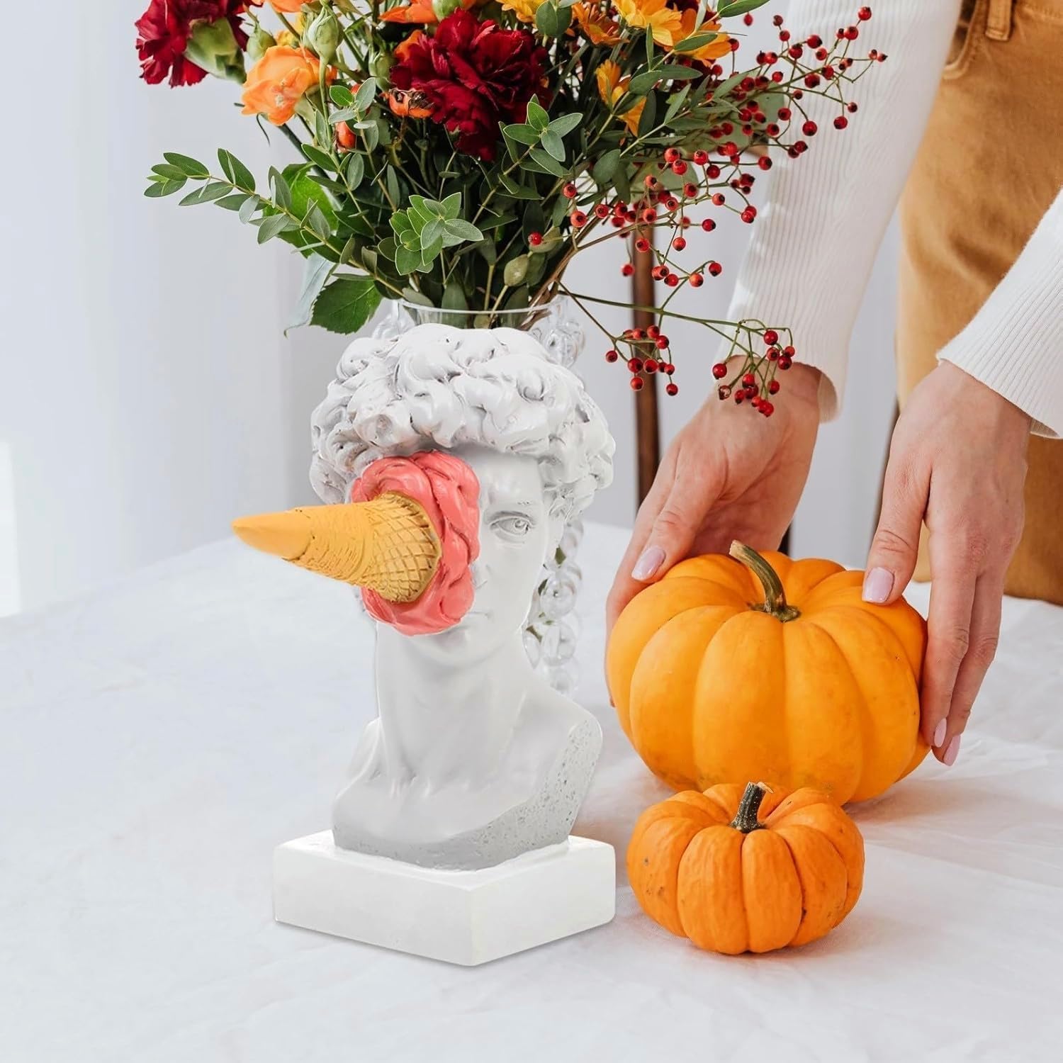 63 Inch Ice Cream David Head Resin Statue