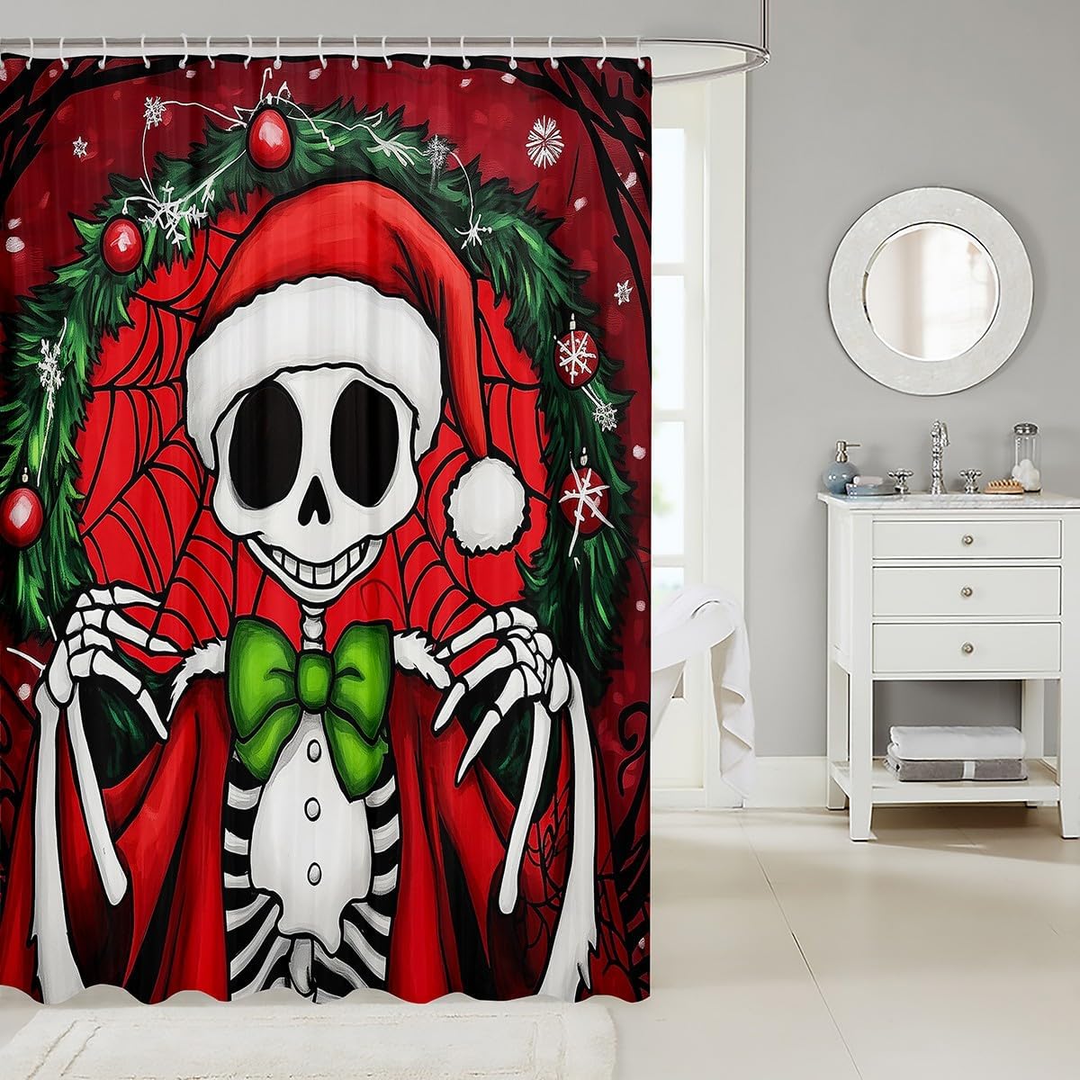Feelyou Christmas Shower Curtain Set 72x72