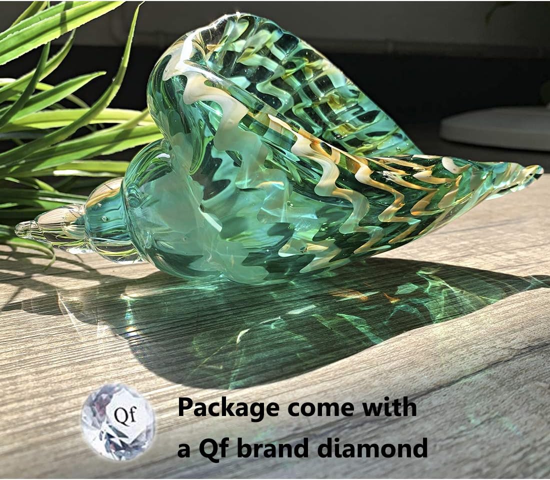 QF Handmade Glass Seashell Decor Art