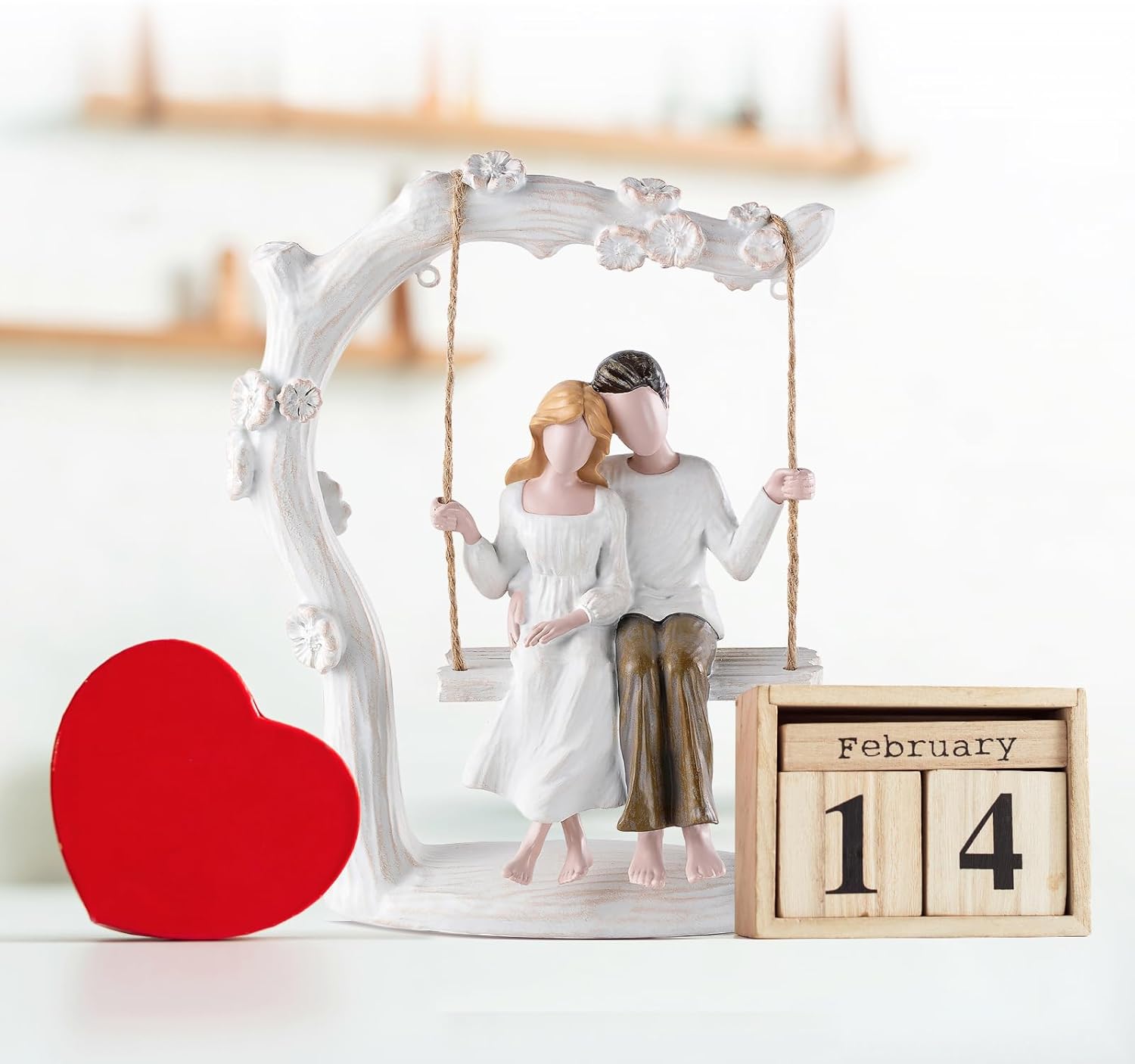 Storieme Romantic Couples Swing Figurine - Unique Wedding Anniversary Gift