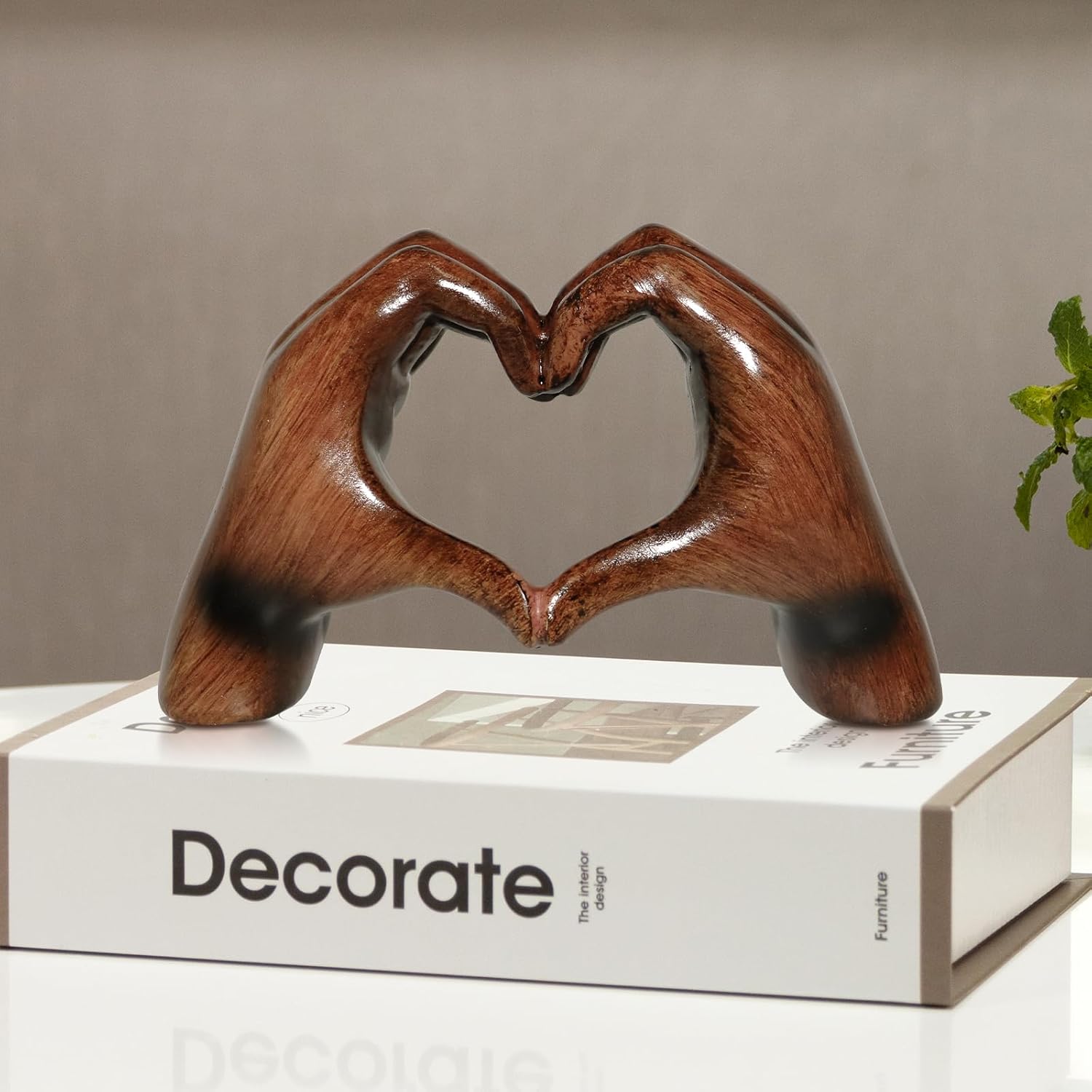 Heart Hands Sculpture Decor for Living Room Office Bedroom
