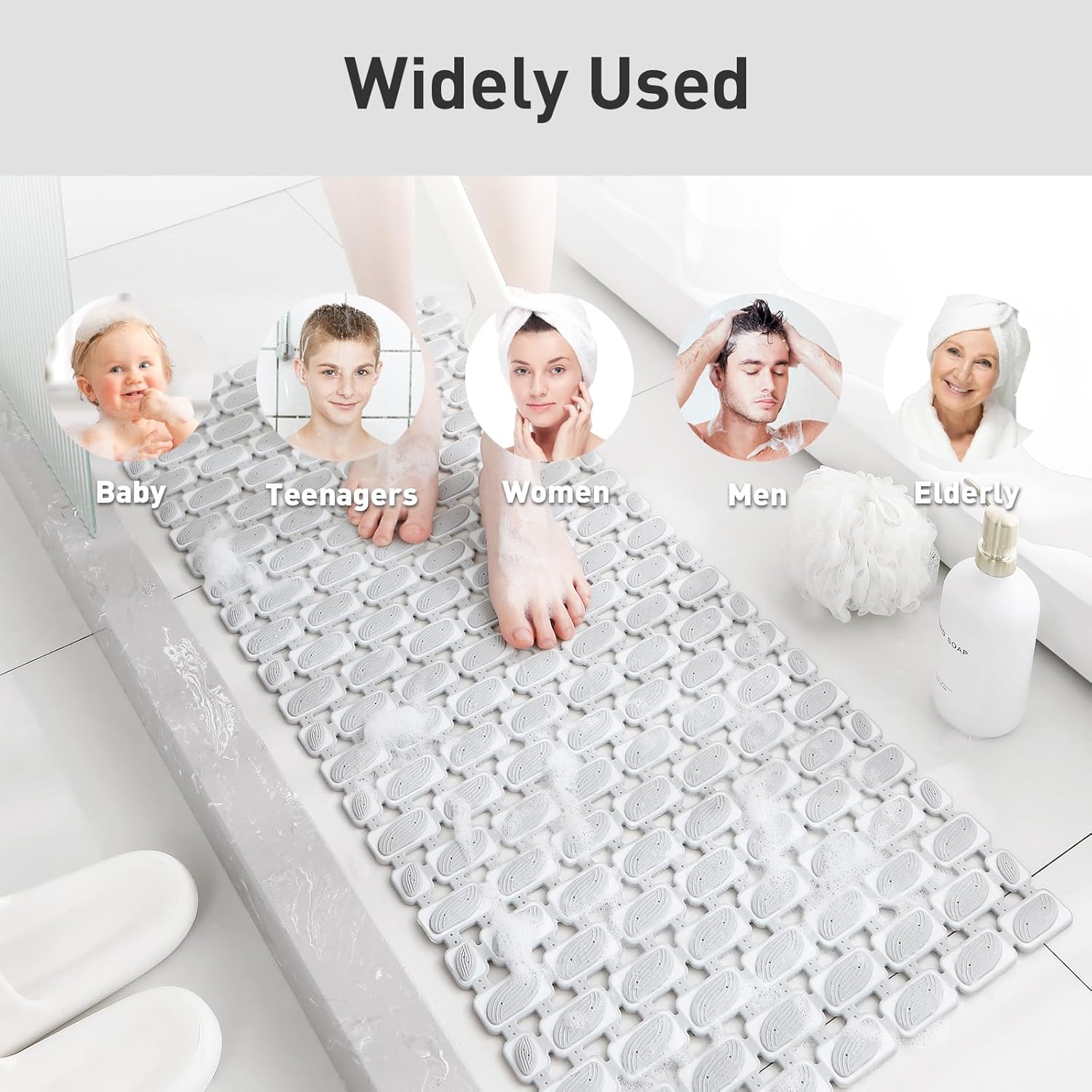 XIYUNTE Upgrade Shower Mat Non Slip Bathtub Mat