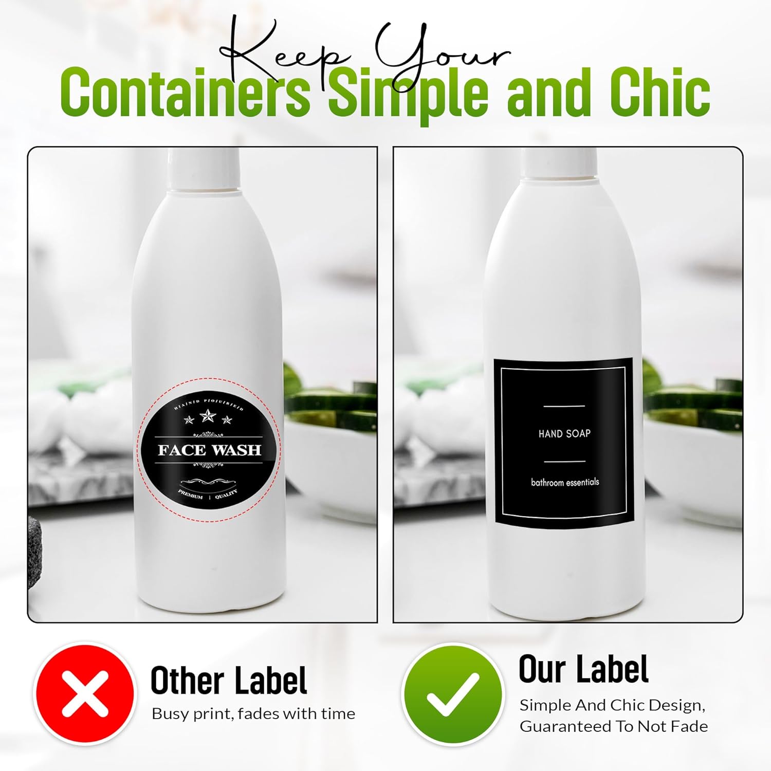 Quintessential Pack of 64 Waterproof Soap Labels
