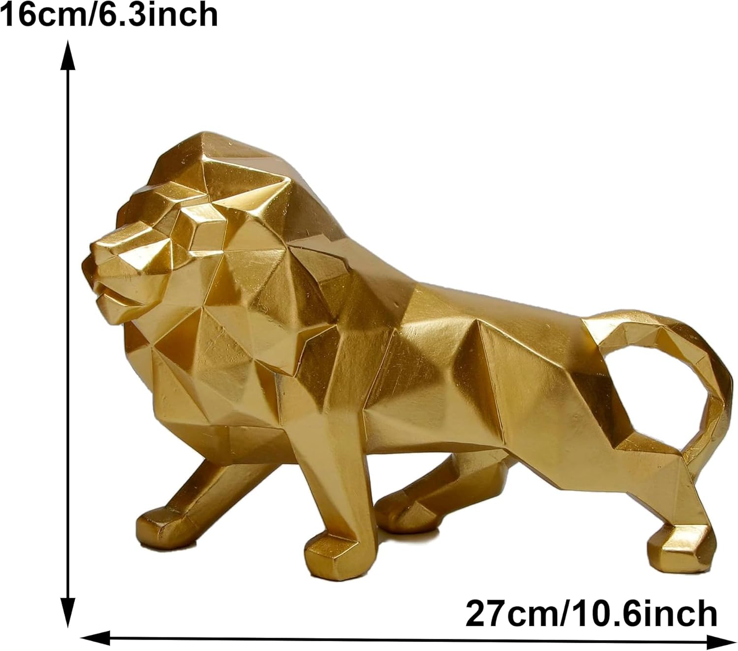 Wisifayardin Golden Lion Sculpture Resin Statue