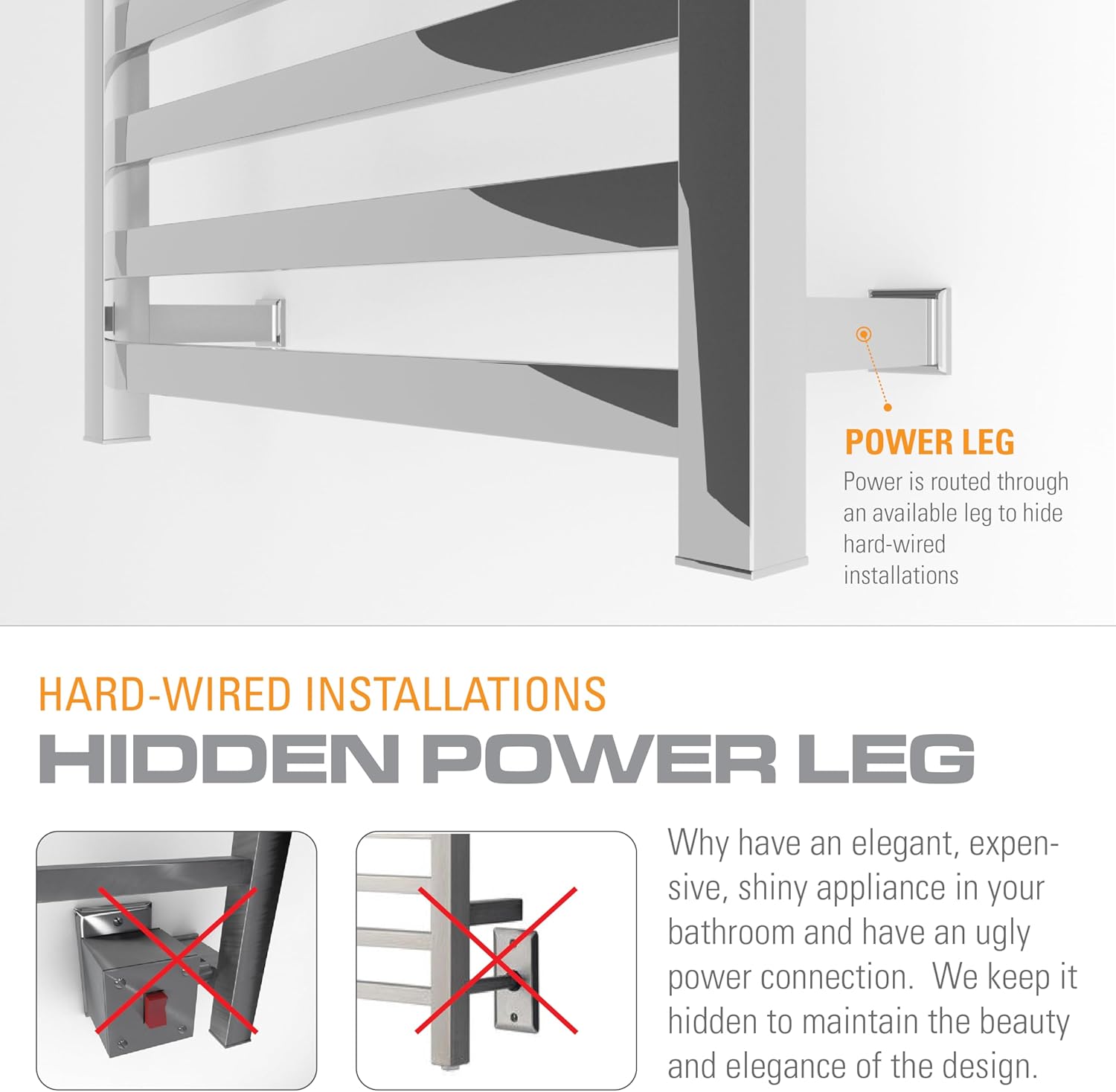 Brandon Basics Wall Mounted Electric Towel Warmer with Wi-Fi Timer