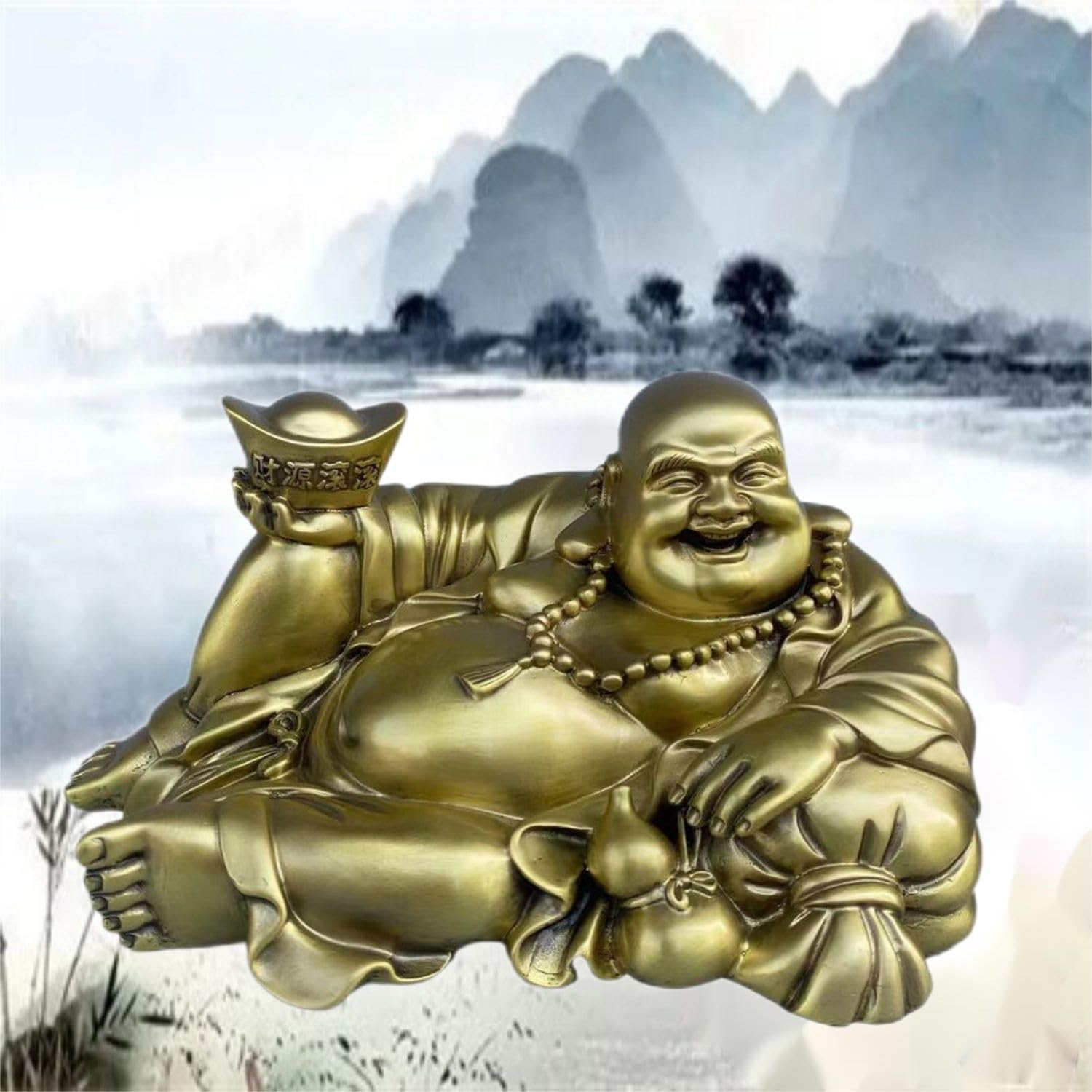 Ecqizer Feng Shui Buddha Statue for Good Luck