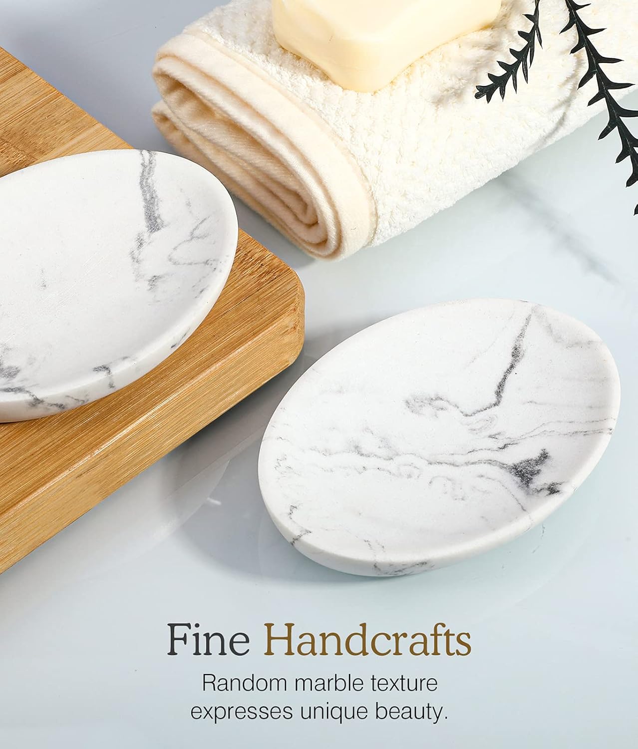 Luxspire Soap Dish with Marble Pattern