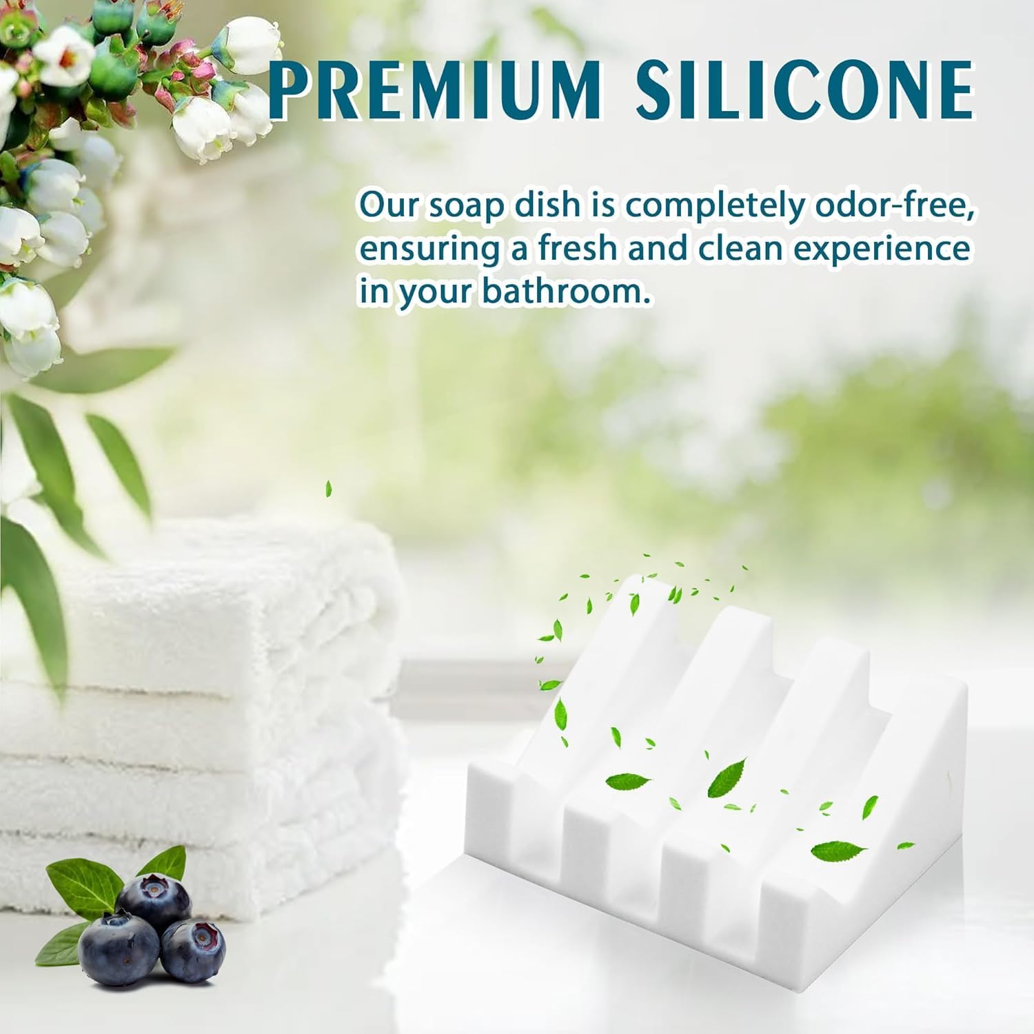 MRBULLOCK Silicone Soap Dish for Bar Soap Holder