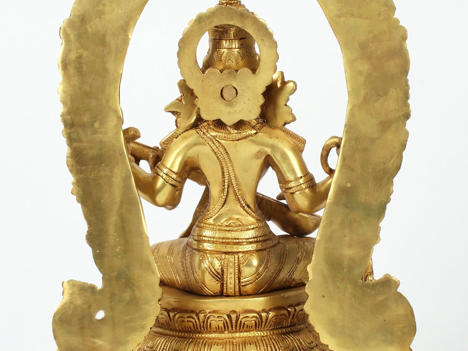 Brass Goddess Saraswati Statue with Veena 1