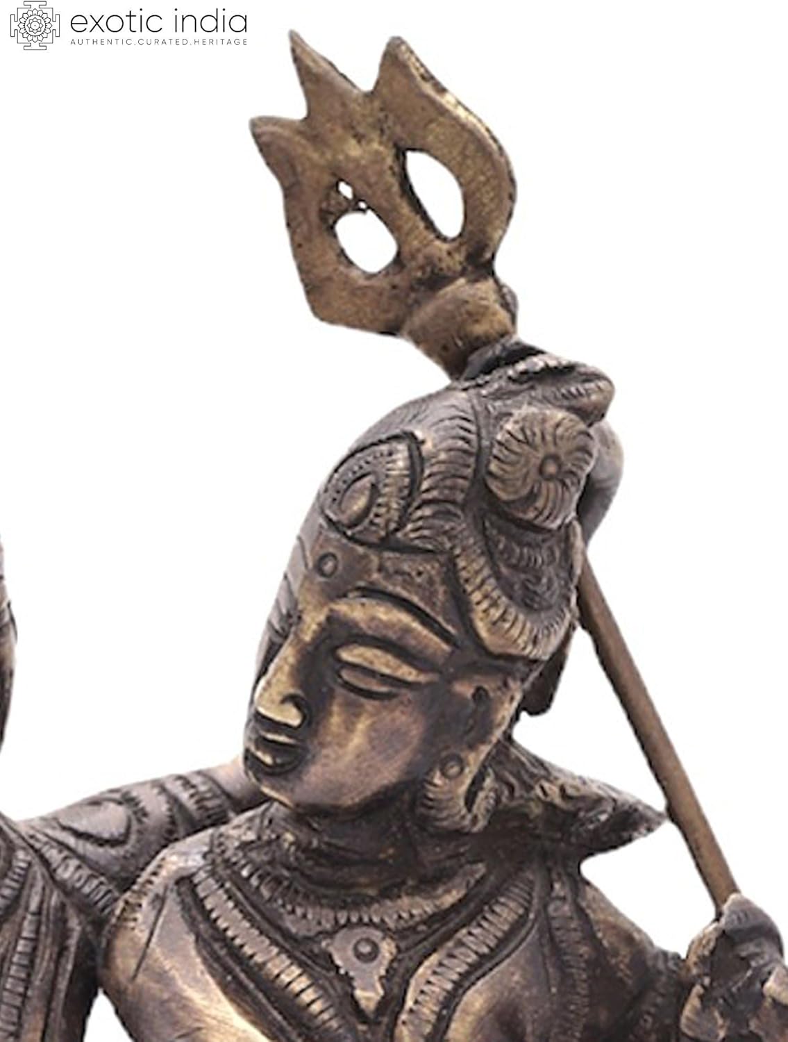 Brass Shiv Parvati Dancing Pose Statue Temple Home Decor