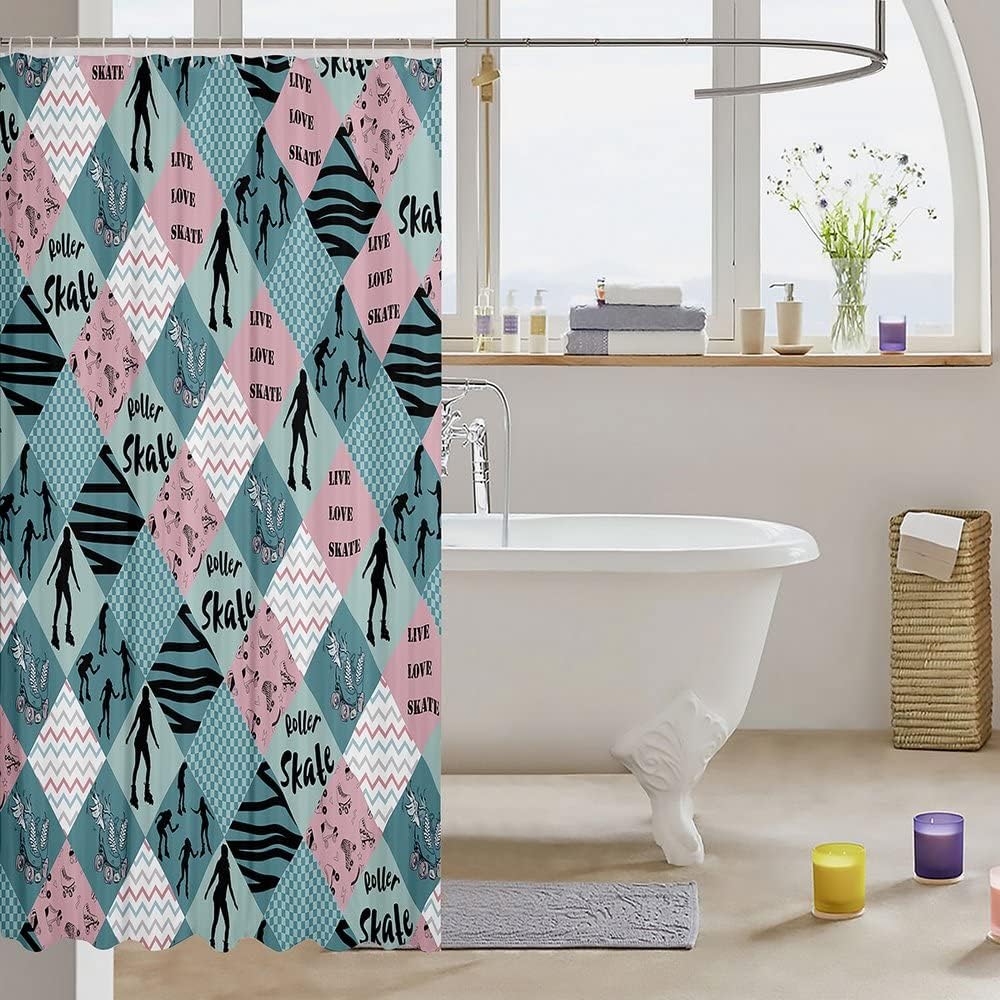 Erosebridal Skating Shower Curtain Set 1
