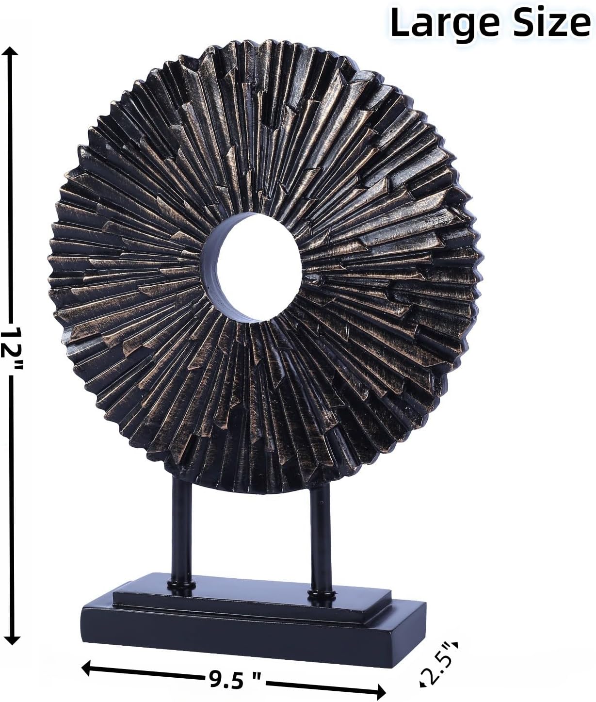 CECKQUE Minimalist Round Black Statue Home Decor