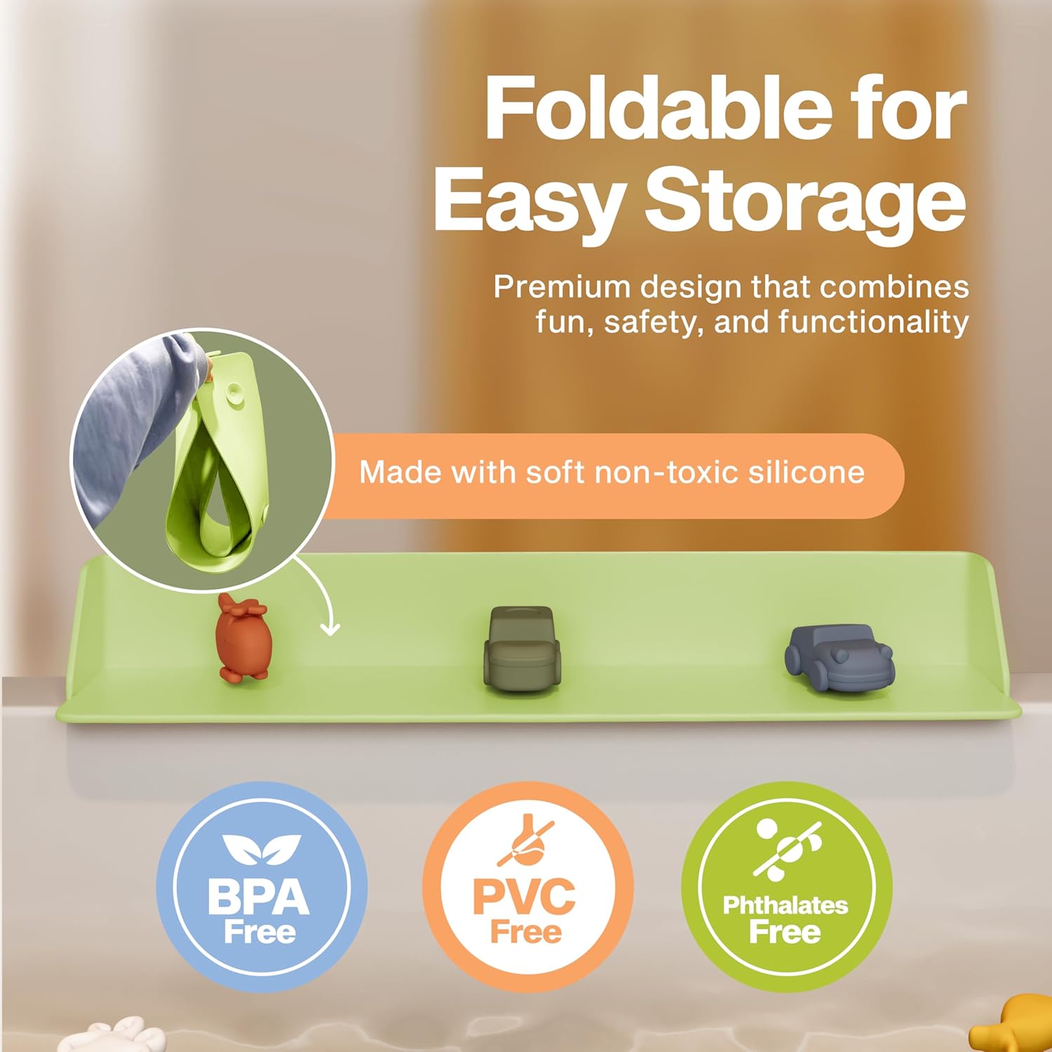 Little Splasher Green Bathtub PlayPad with Suction Cups