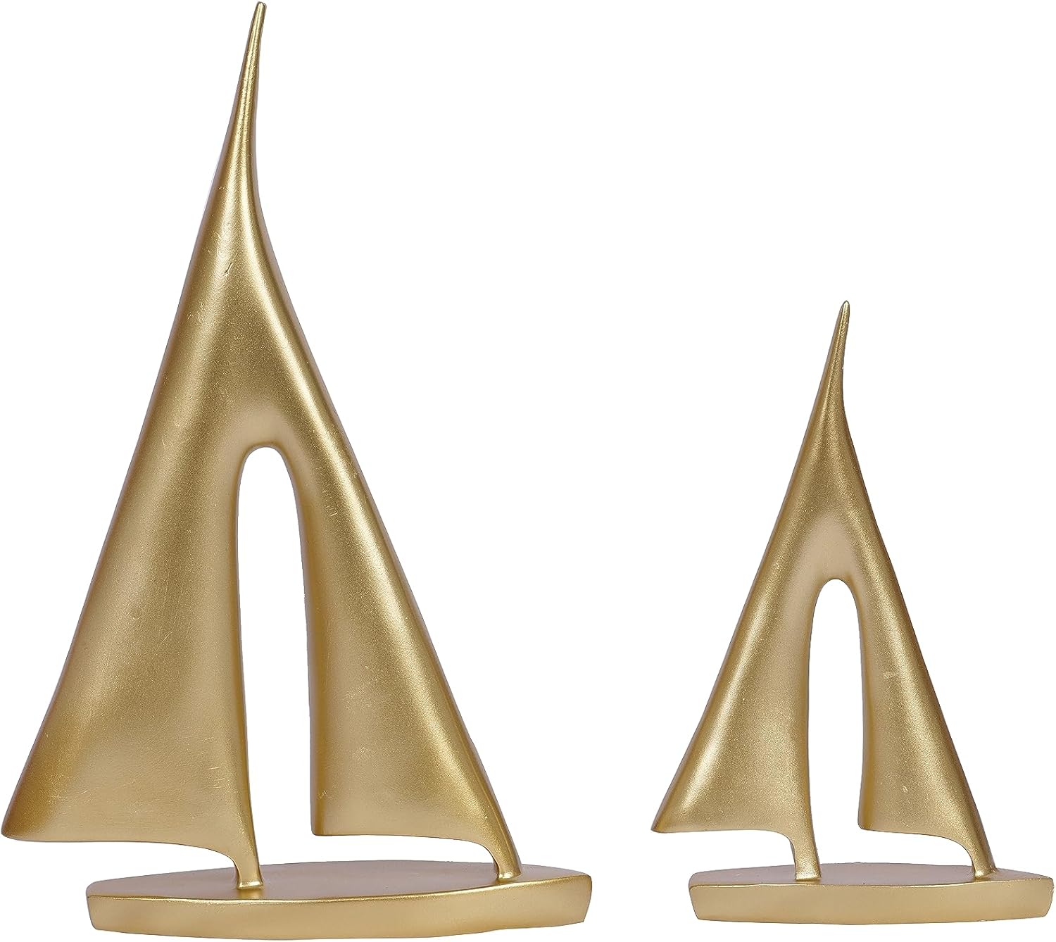 2 Pack Gold Sailboat Decor for Home Office