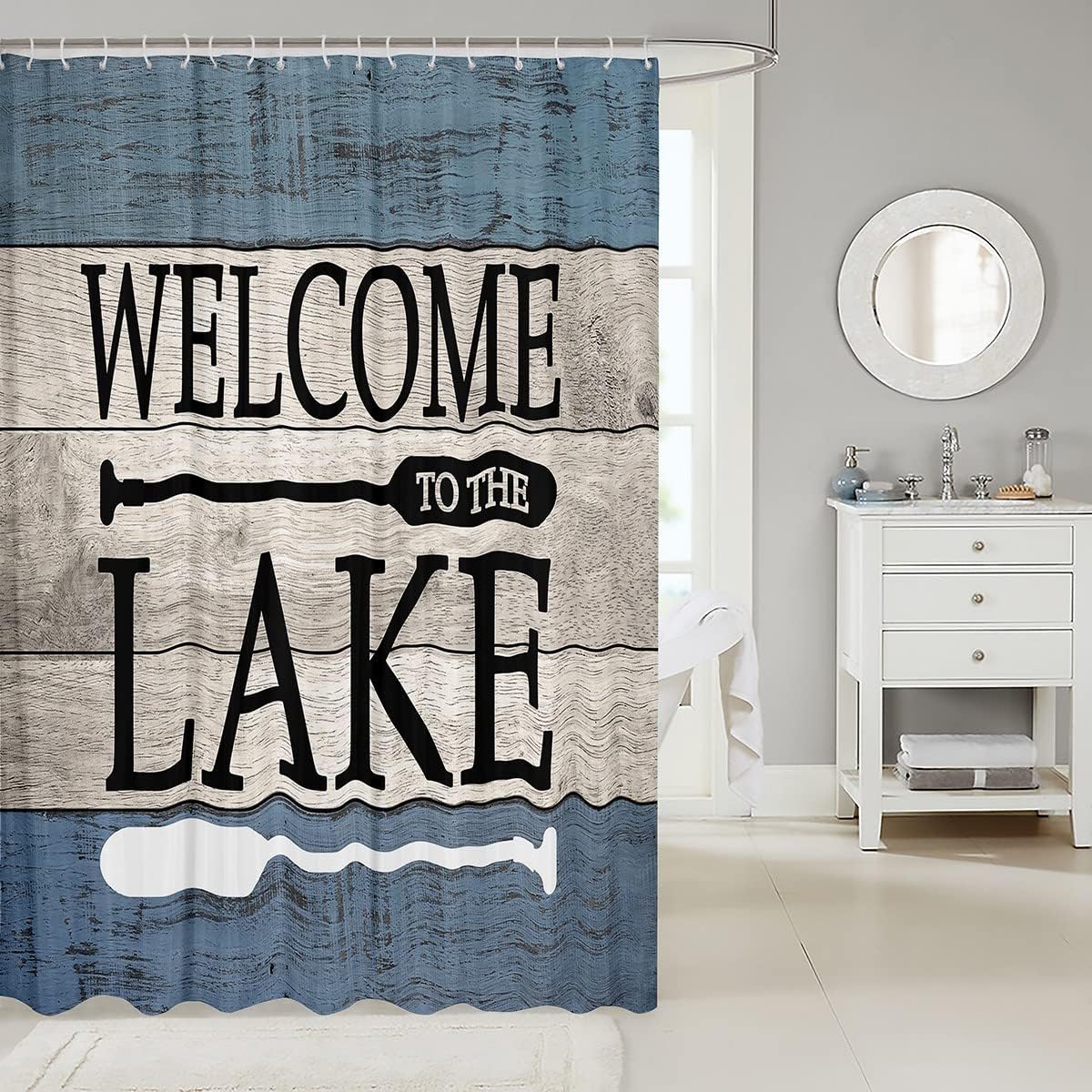 Erosebridal Rustic Farmhouse Shower Curtain Set