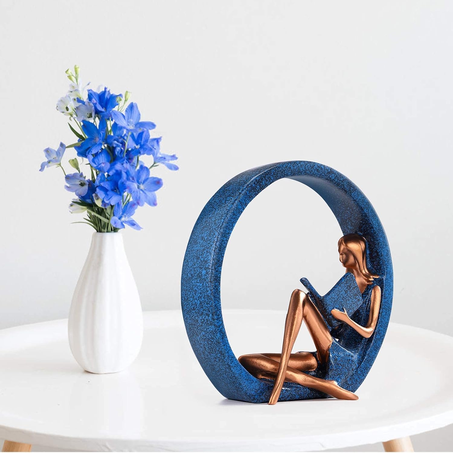 HW 2PCS 11H Girl Statues for Home Decor