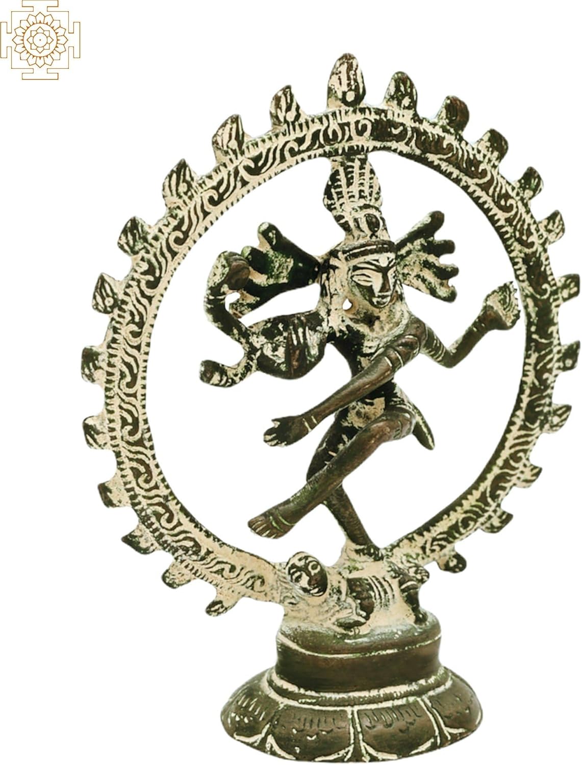 3-Inch Brass Nataraja Shiva Statue Spiritual Home Decor