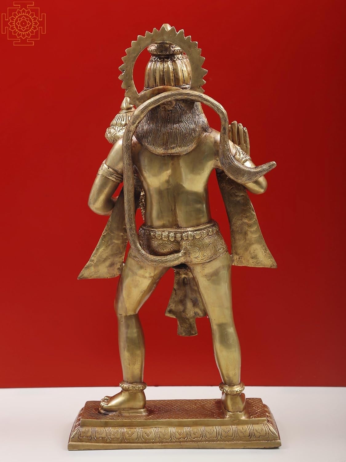 Brass Hanuman Statue 24 Inches for Home Office Decor