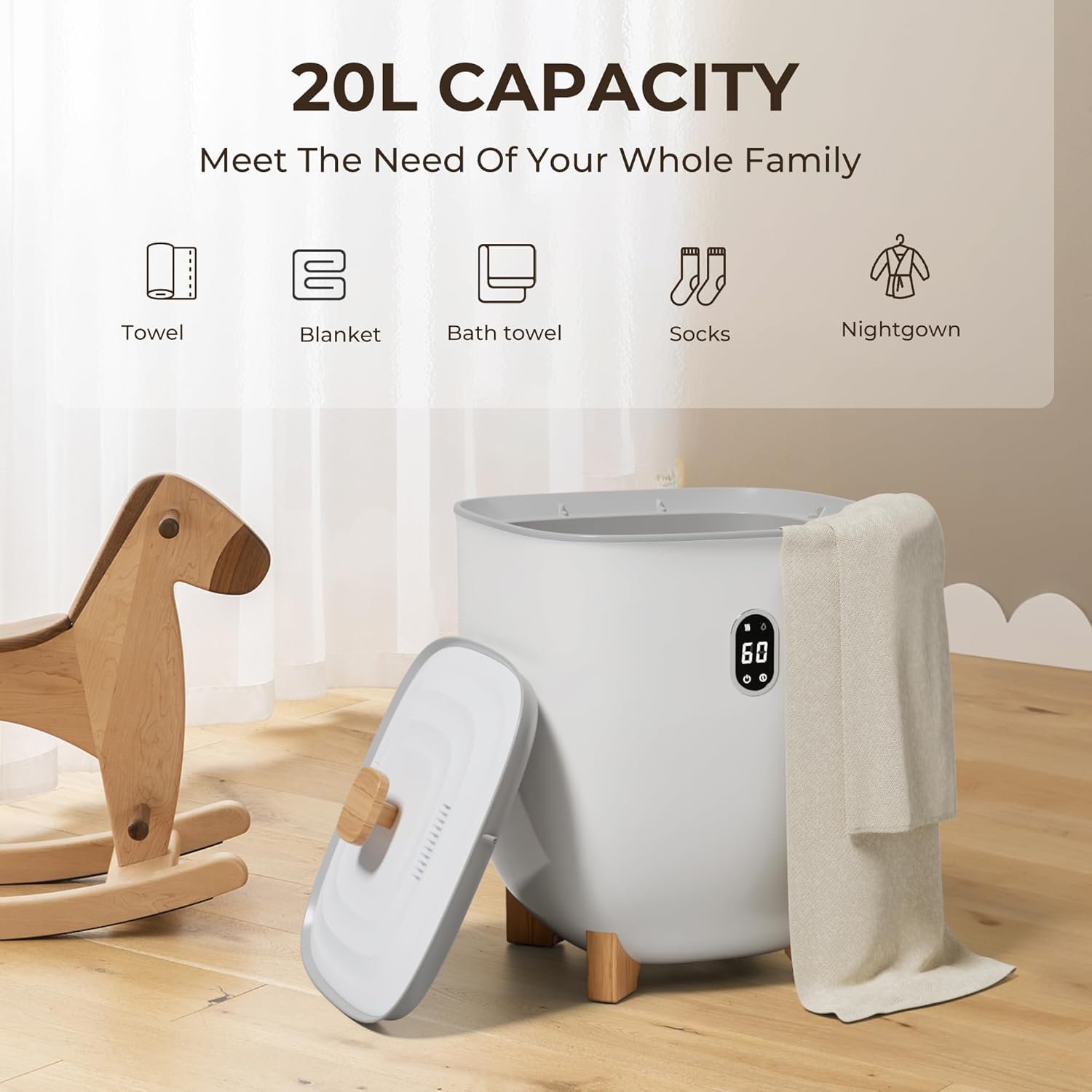 EUHOMY Towel Warmers with Dehumidifier and Auto Shut Off