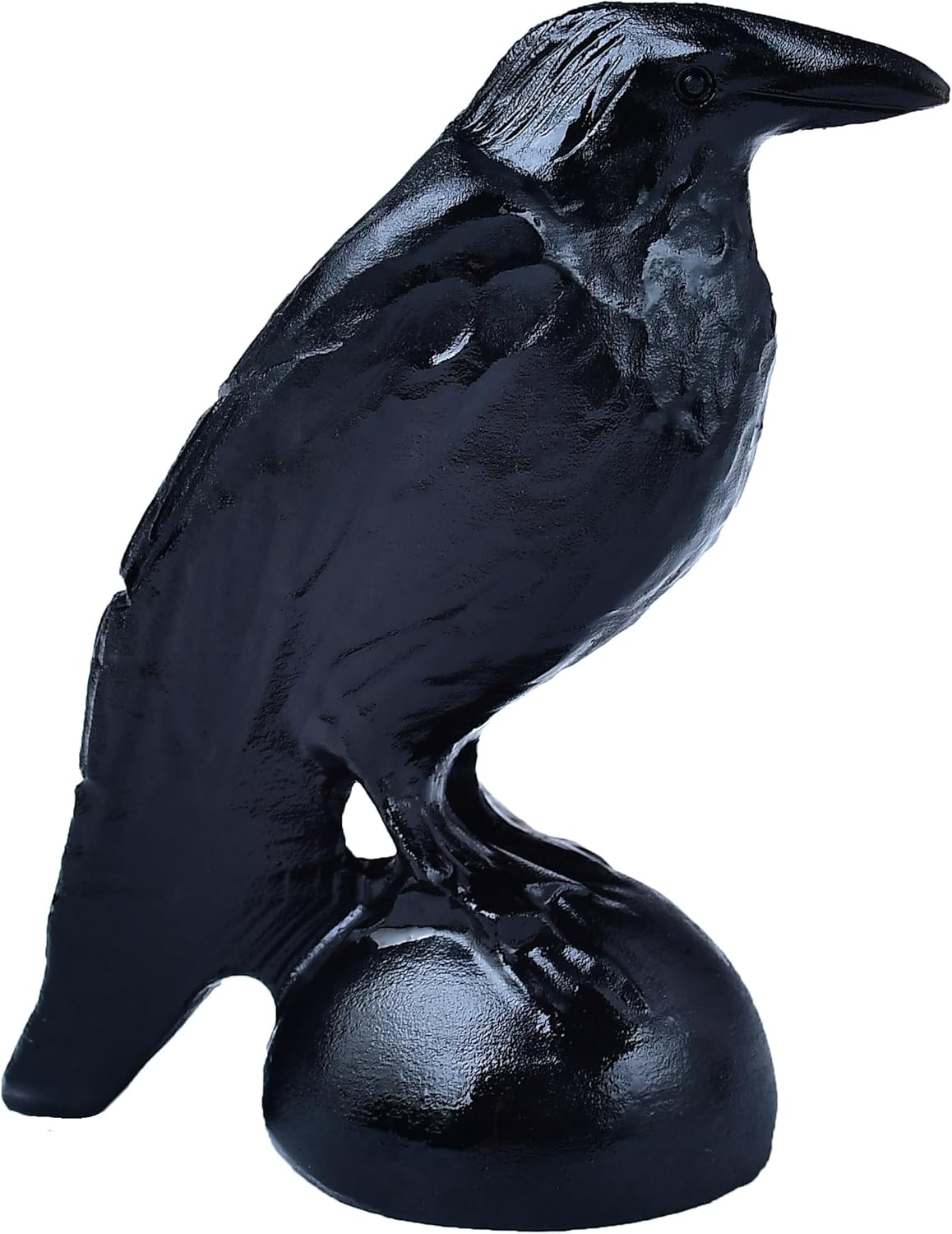 Obsidian Raven Natural Handmade Sculpture - 32 Lucky Guardian Decoration