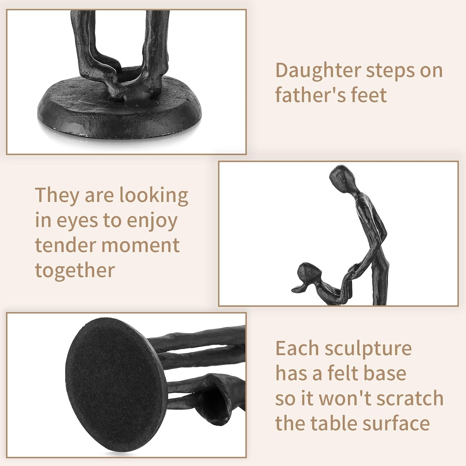 Sziqiqi Dad and Daughter Love Statues