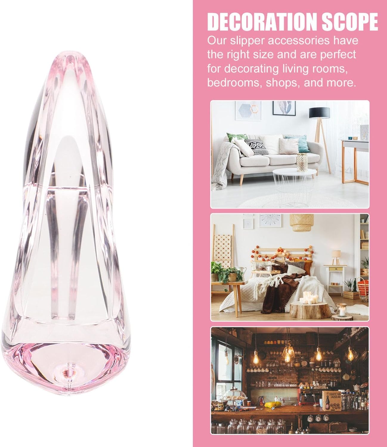 IMIKEYA Crystal Princess High Heel Shoe Sculpture