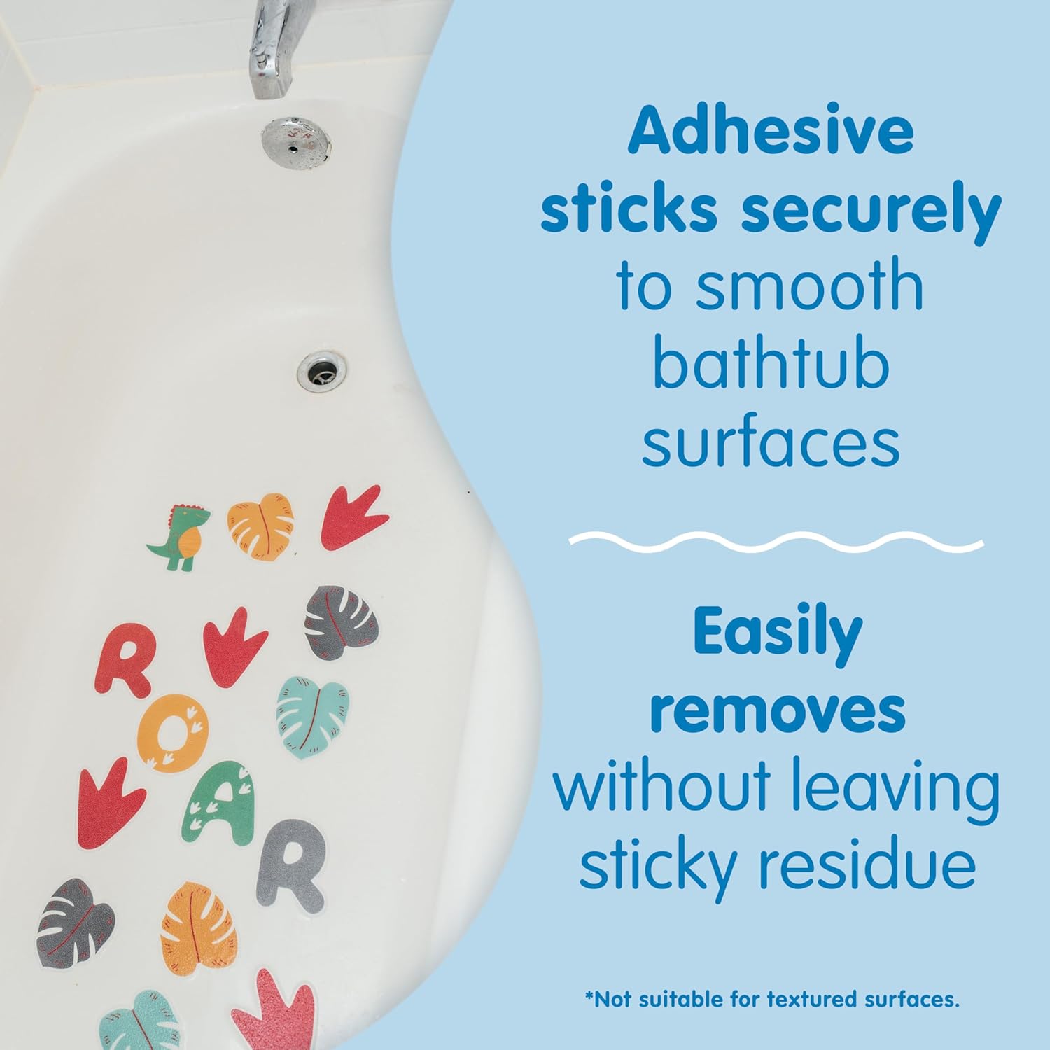 Dr Browns CleanUp Sit Splash Non-Slip Bath Stickers Dinosaur Theme 6m