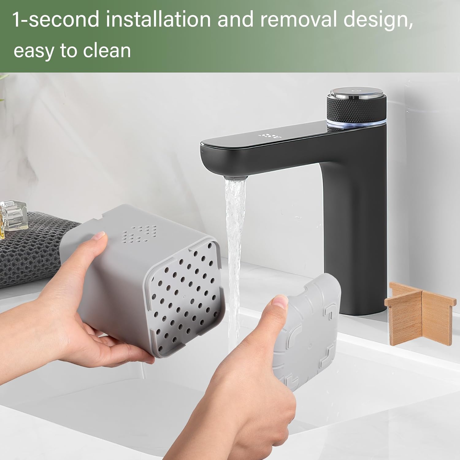 Durable Toothbrush Holder with 3 Slots Grey