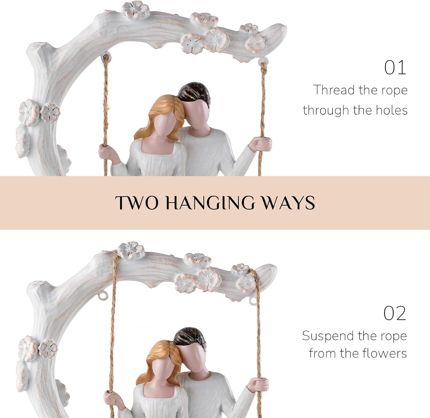 Storieme Romantic Couples Swing Figurine - Unique Wedding Anniversary Gift