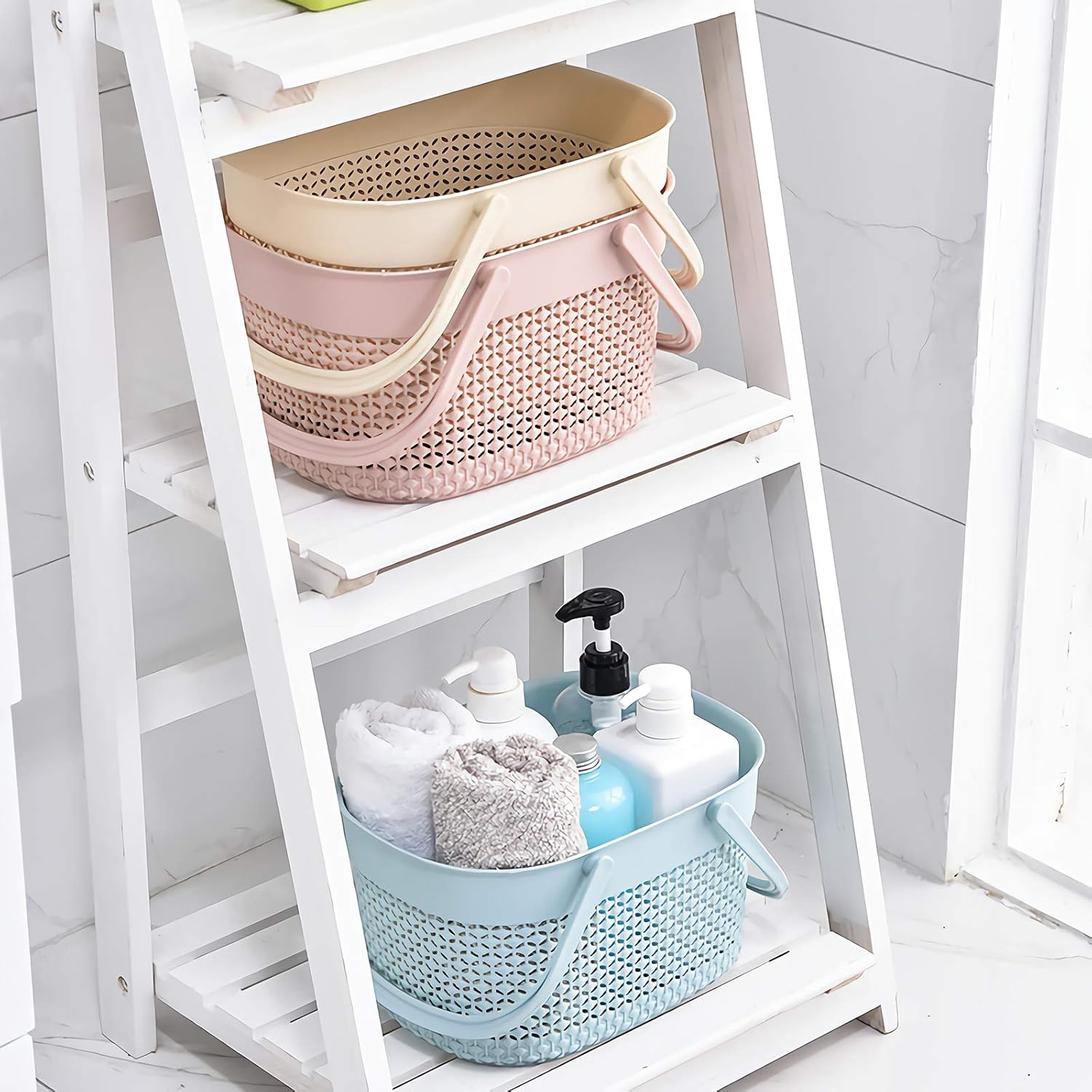Rejomiik Portable Shower Caddy Basket with Handles