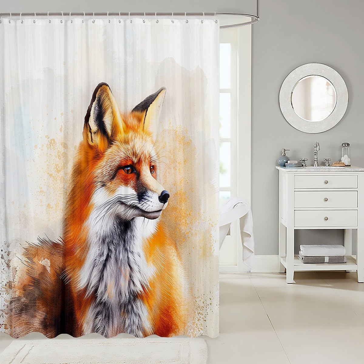 Feelyou Wild Fox Shower Curtain Set 72x72