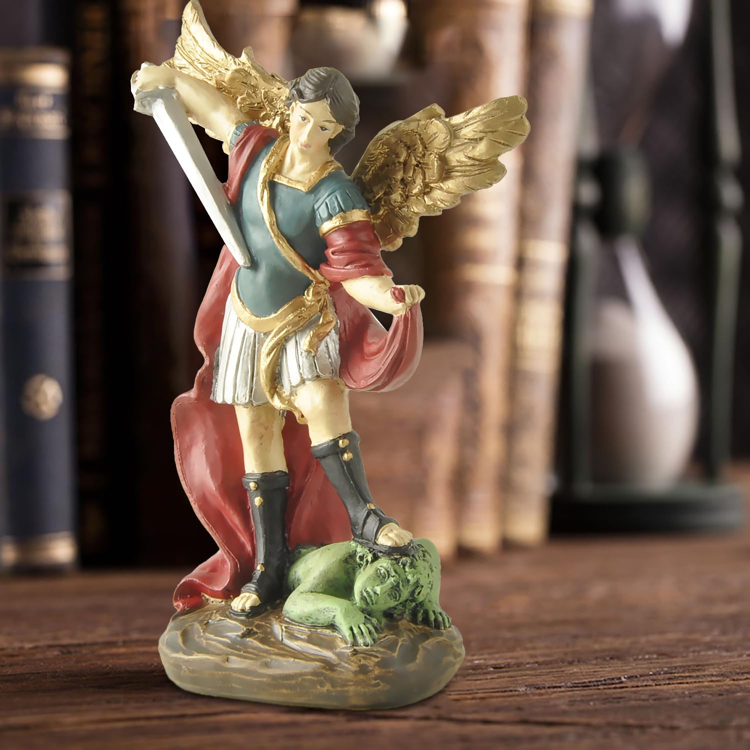 St Michael Archangel Statue 532 Hand-Painted Resin Figurine
