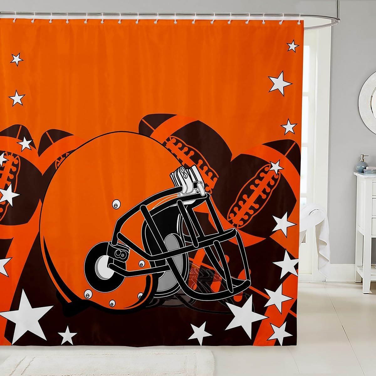 Erosebridal Sports Shower Curtain Set for Kids