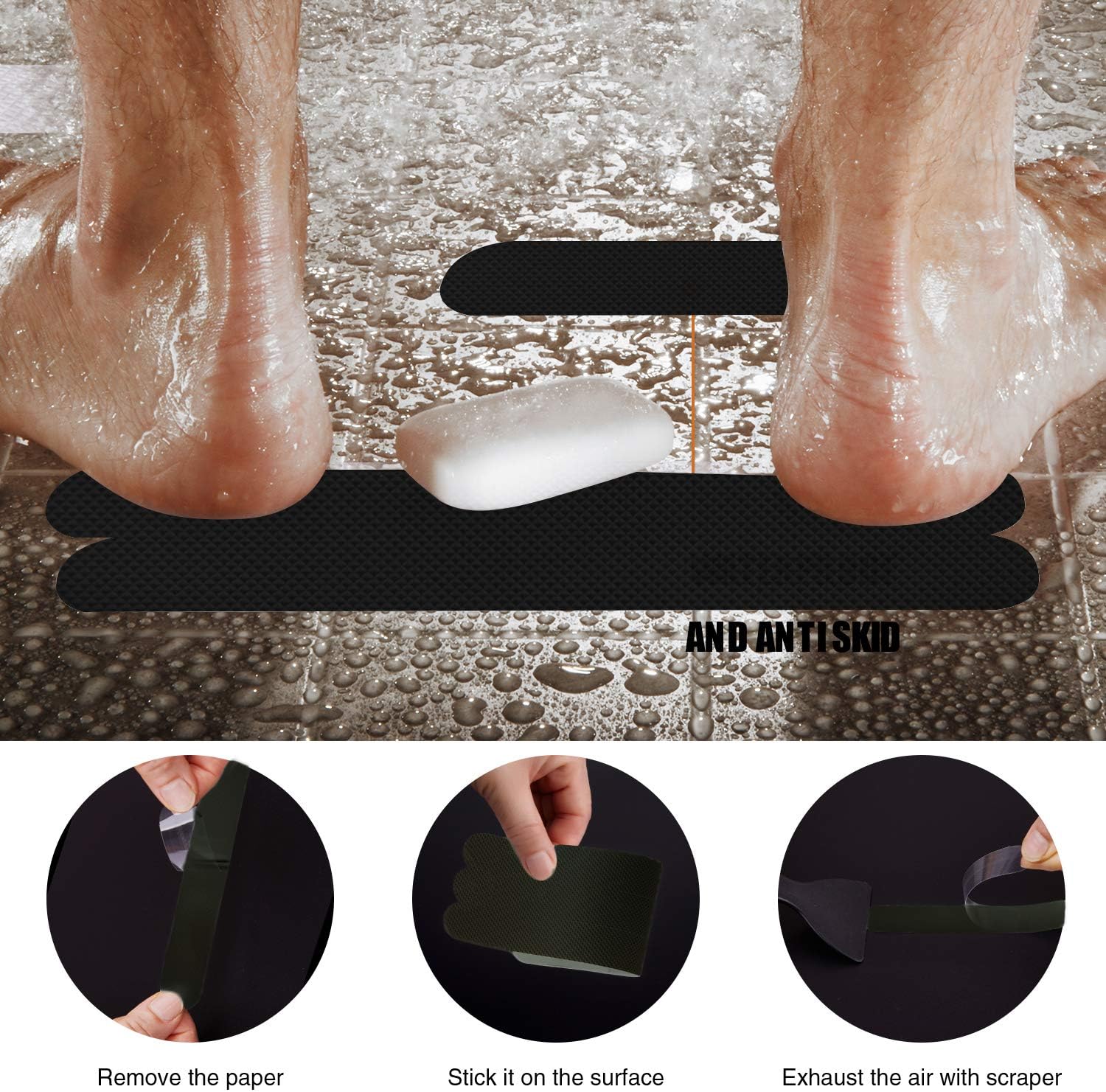 Secopad Anti-Slip Shower Stickers Set