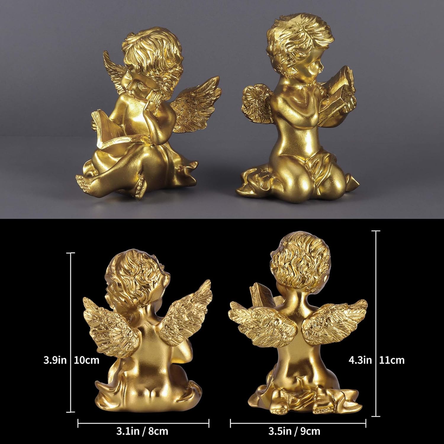 Goetland 2 Cherubs Baby Angel Statue Garden Decor