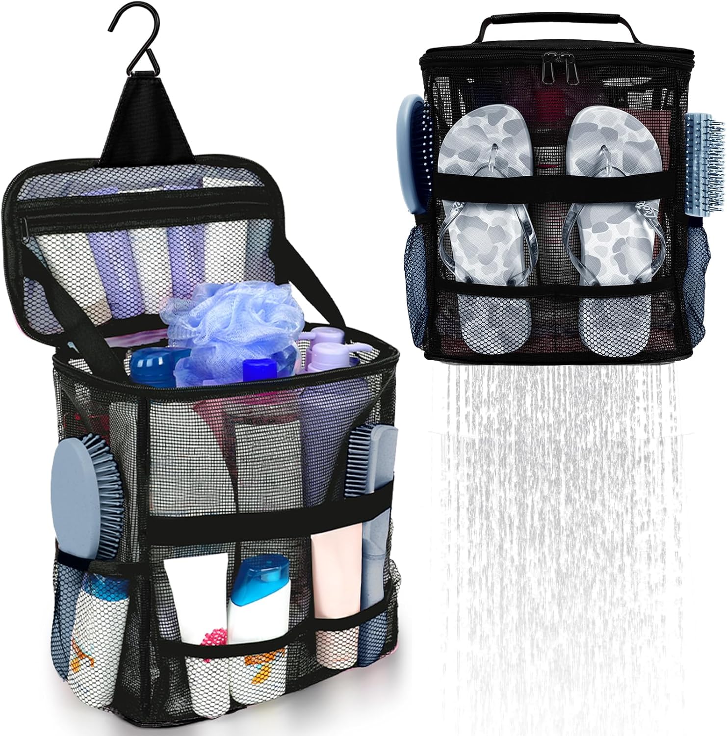 NOBLIGOAL Large Capacity Mesh Shower Caddy Portable Travel Bag
