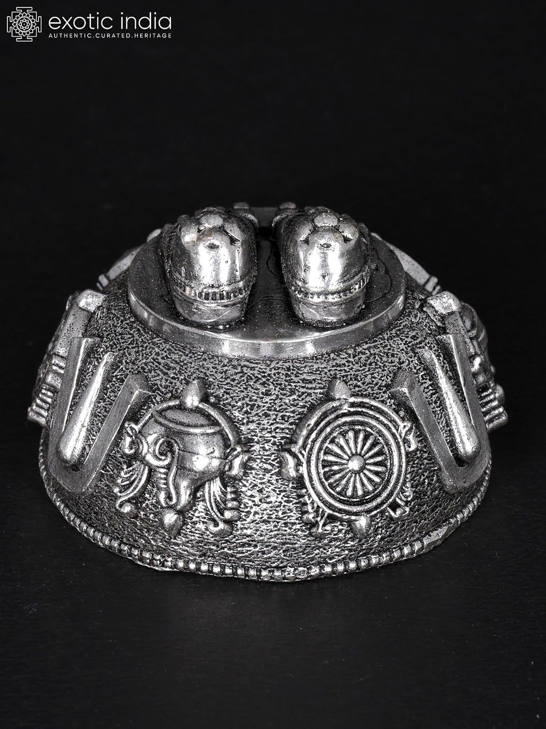 Small Superfine Brass Vishnu Charan Paduka Statue