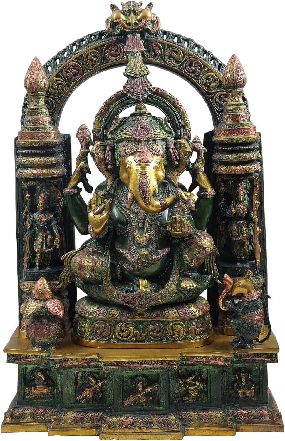 Lord Ganesha Brass Statue 33 Inches Tall