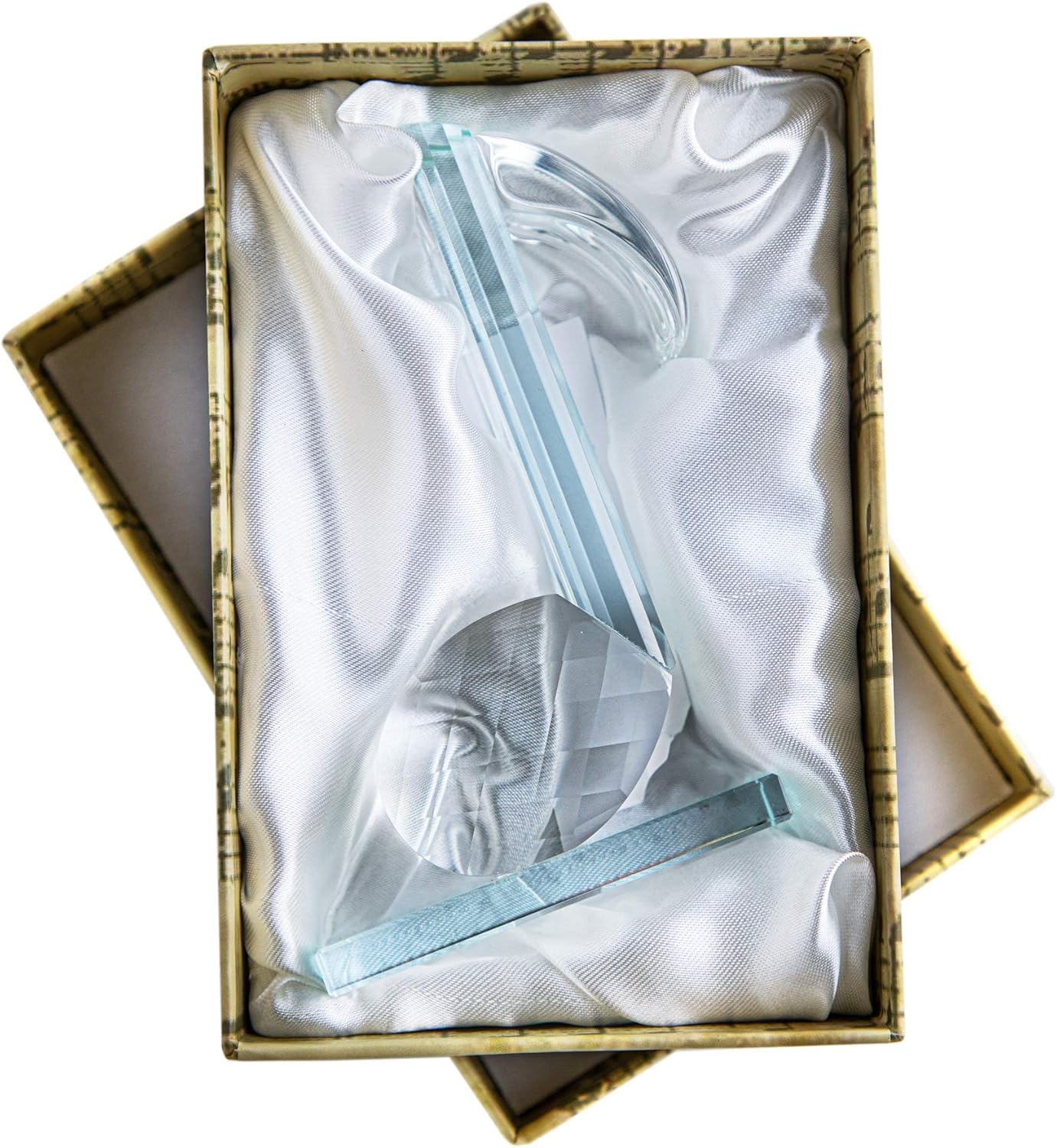 QFkris Crystal Eighth Note Figurine 5 Inch Statue