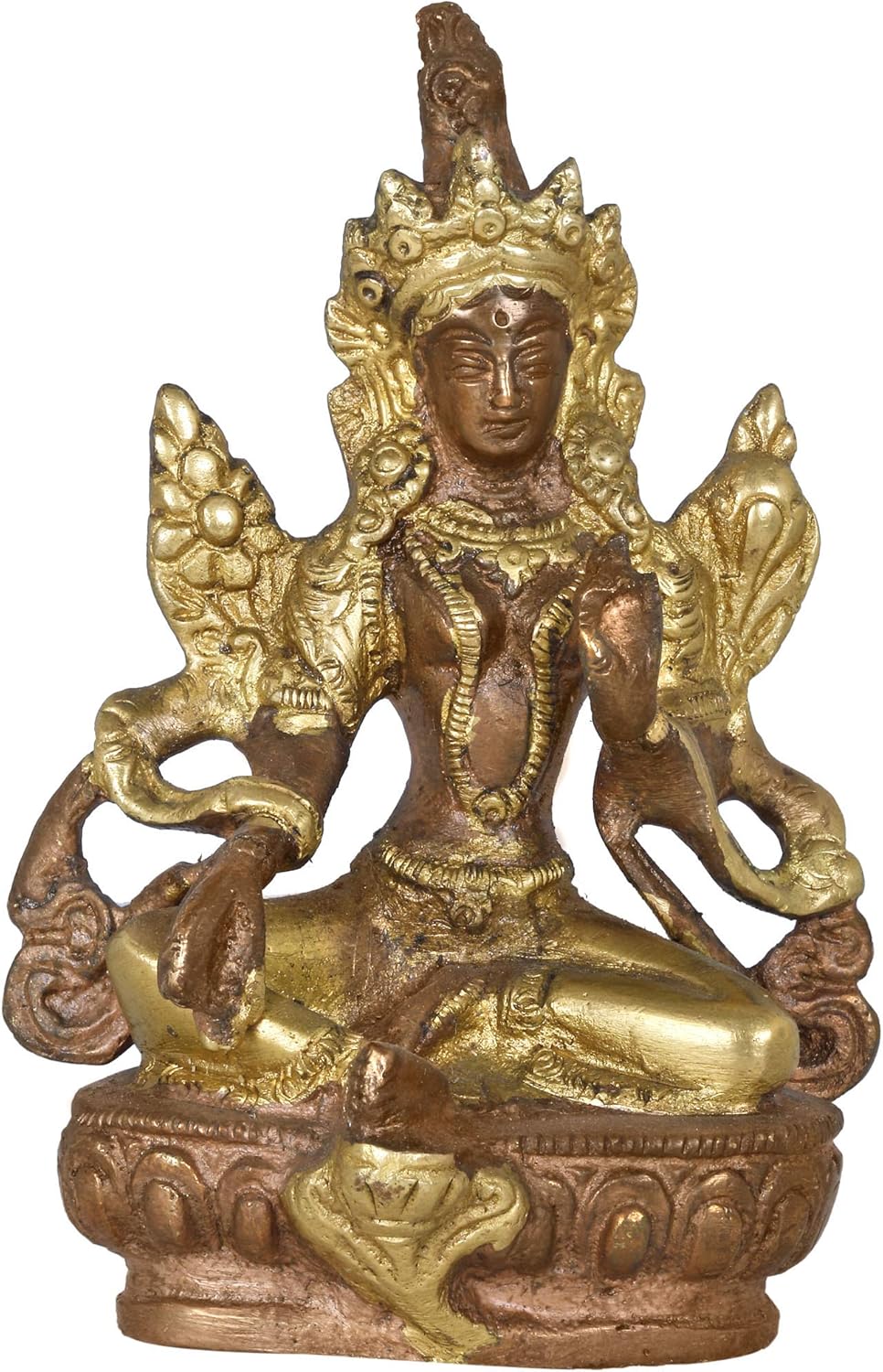 Tibetan Buddhist Green Tara Brass Statue - 45 Inch
