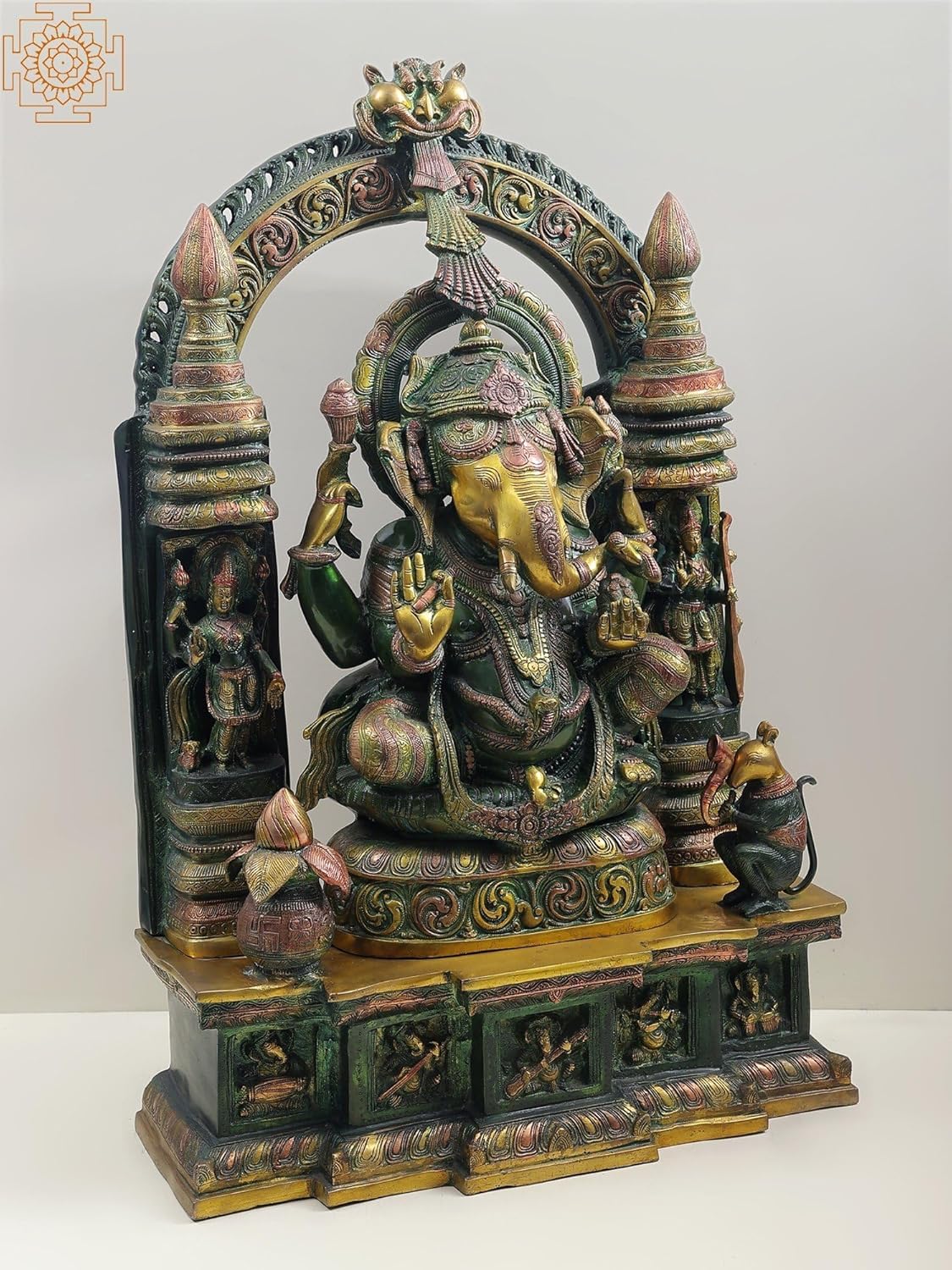 Lord Ganesha Brass Statue 33 Inches Tall