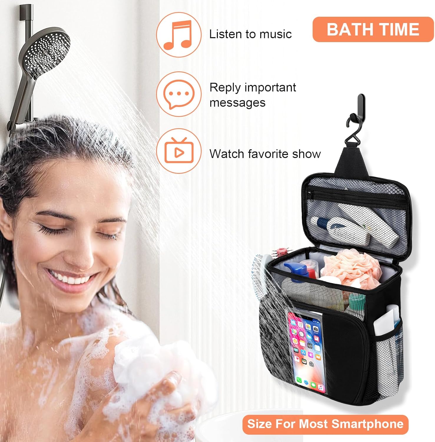 BAIMAY Quick Dry Mesh Shower Caddy for Dorm Travel