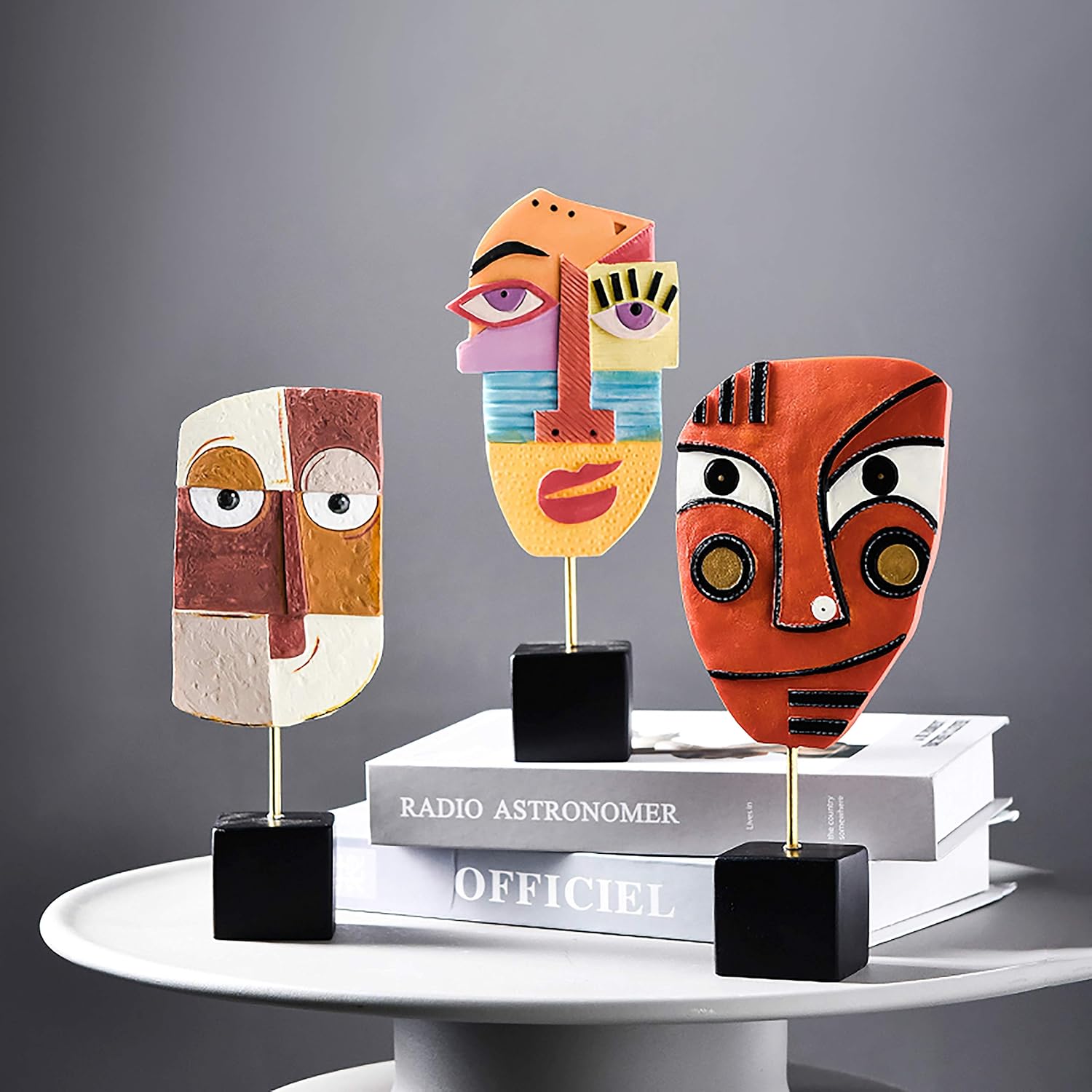 HCCMLOVE Smile Abstract Resin Sculpture - Modern Home Decor