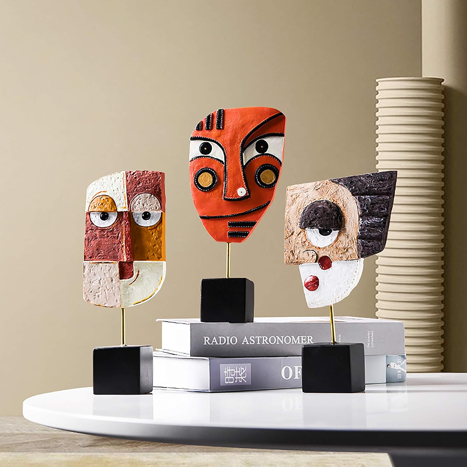 HCCMLOVE Smile Abstract Resin Sculpture - Modern Home Decor