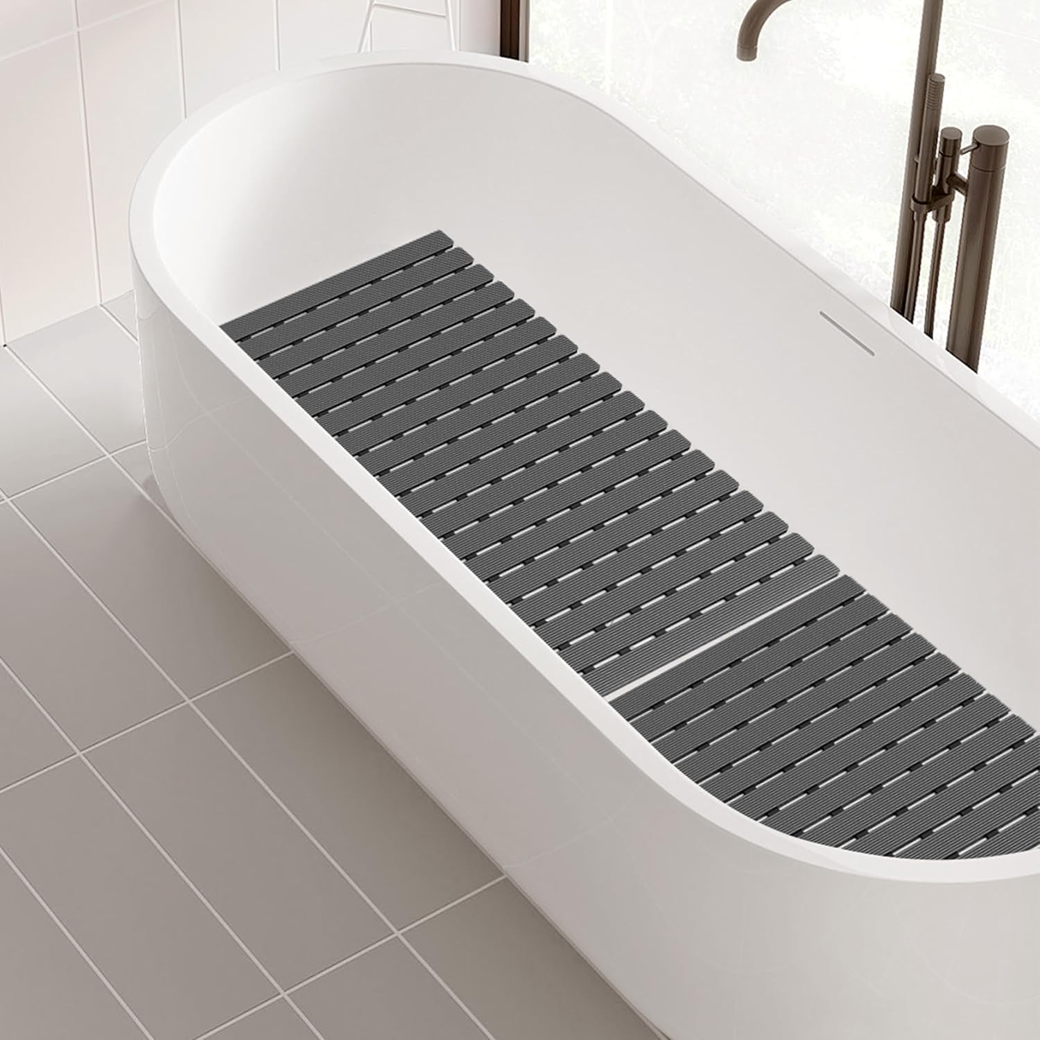 MBOSS Non Slip Bathtub Mat with Suction Cups and Drain Holes
