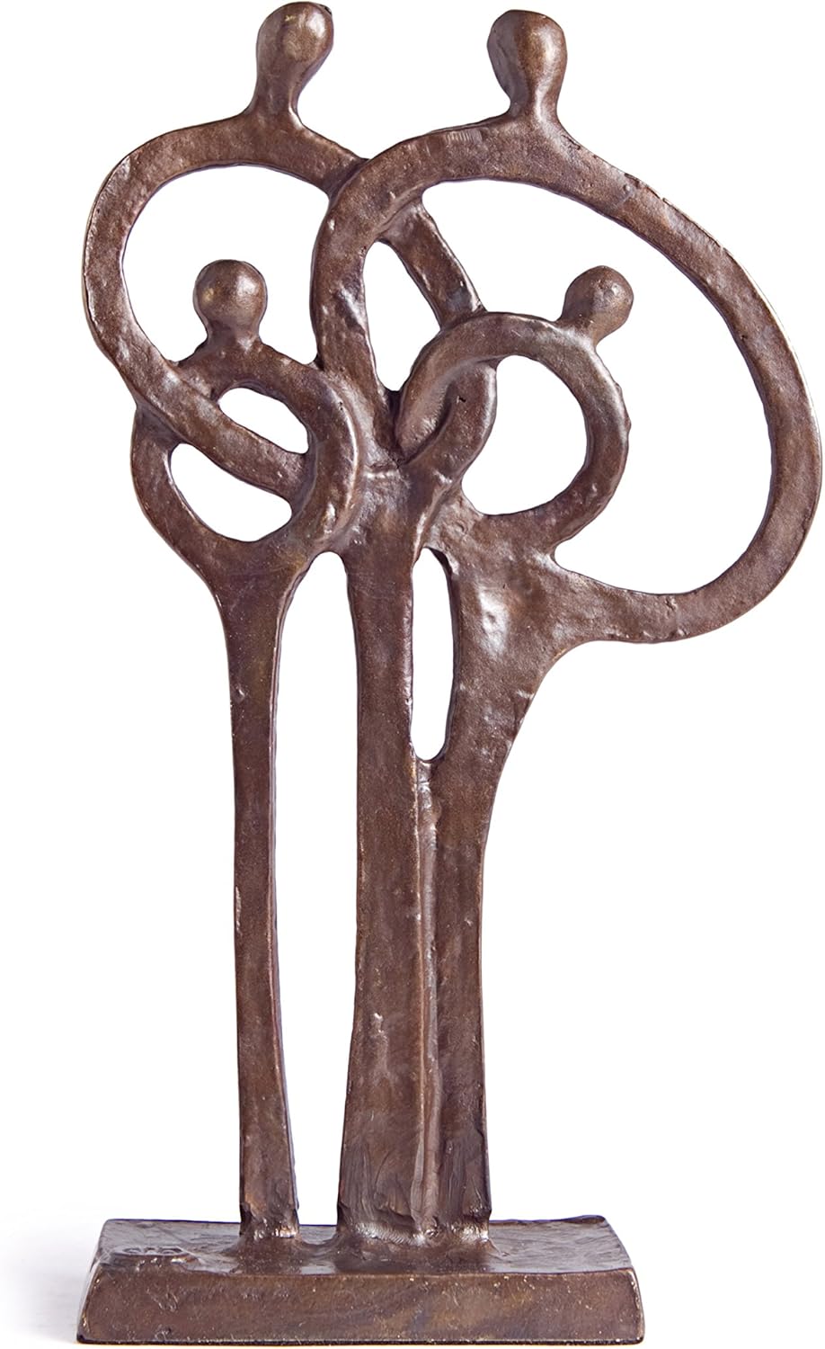 Danya B ZD10102 Family of 4 Love Ring Bronze Sculpture