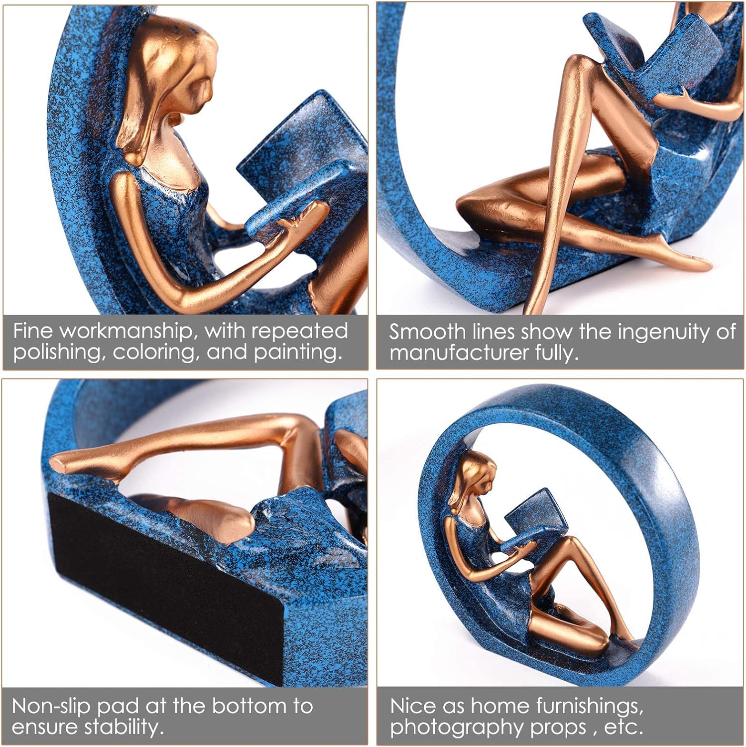 HW 2PCS 11H Girl Statues for Home Decor