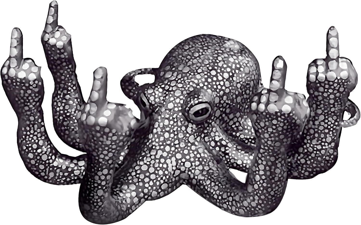 Kudriod Octopus Statue Black Resin Home Office Decor