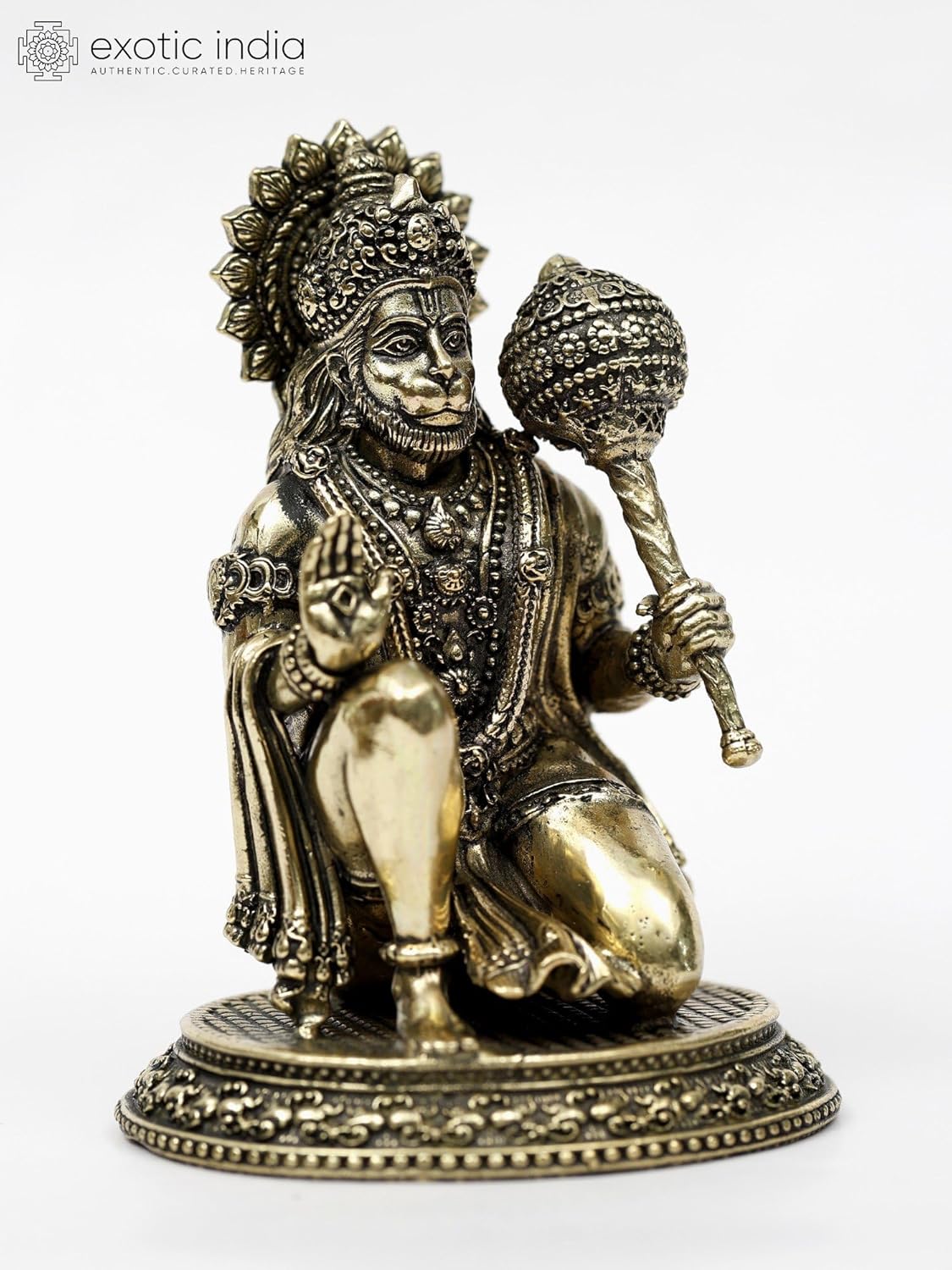 Superfine Brass Hanuman Statue Home Office Decor