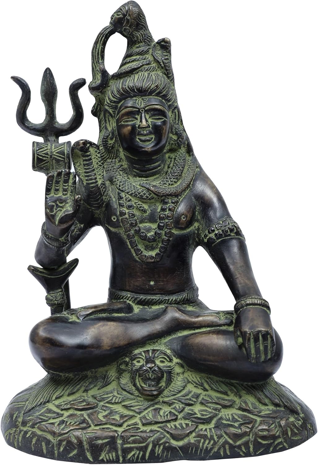 7-Inch Brass Lord Shiva Statue Pooja Room Decor